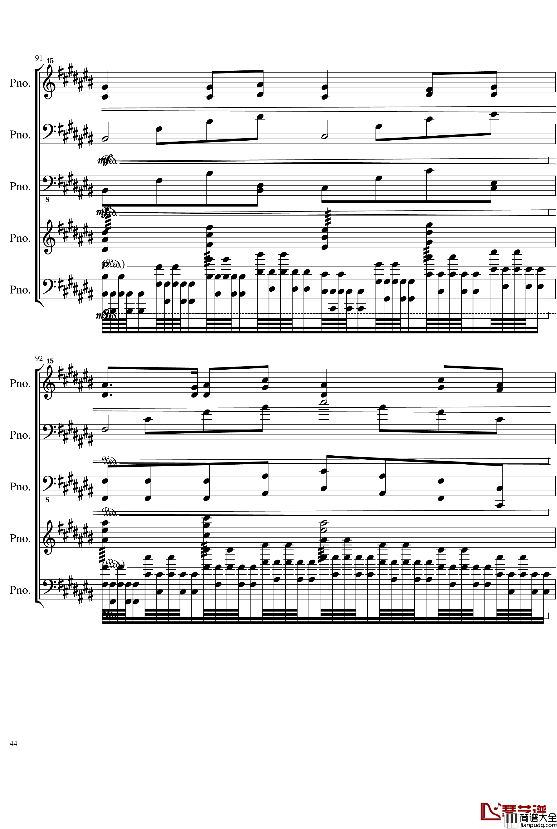 五月雨戀歌钢琴谱_Full_Version_28K_初音未来