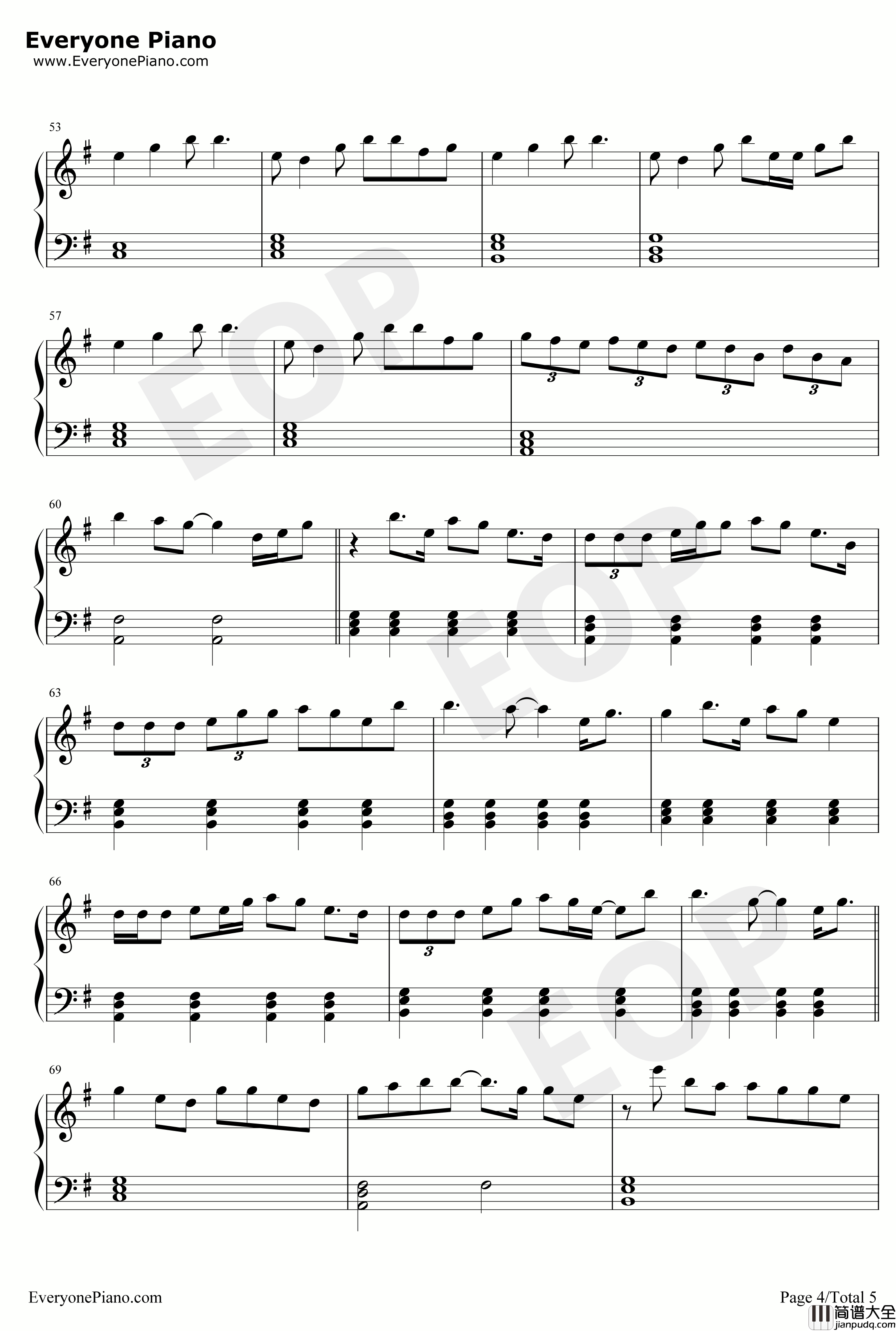 Call_You_Mine钢琴谱_The_Chainsmokers_Bebe_Rexha