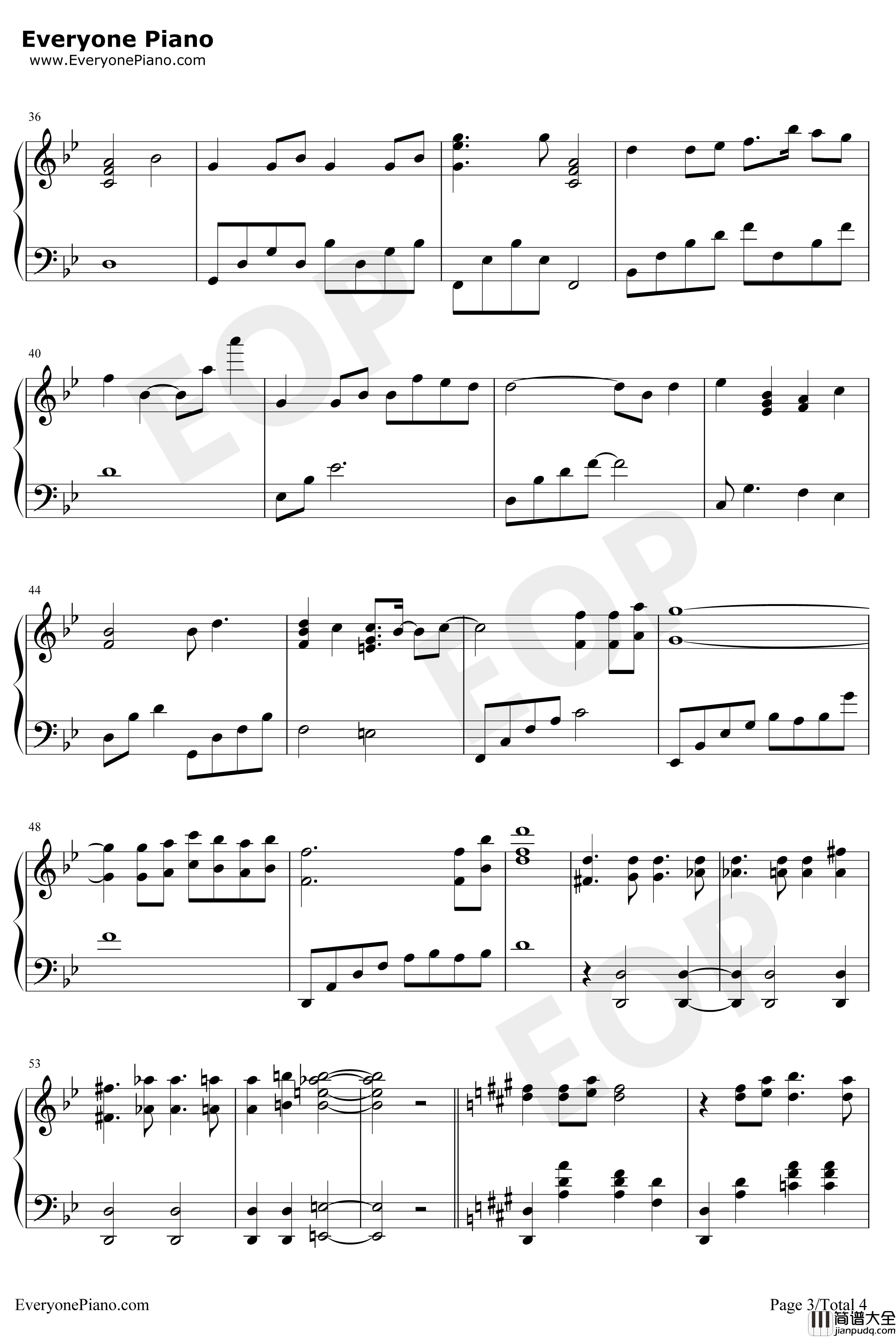 Days_in_the_Sun钢琴谱_AlanMenken_美女与野兽OST