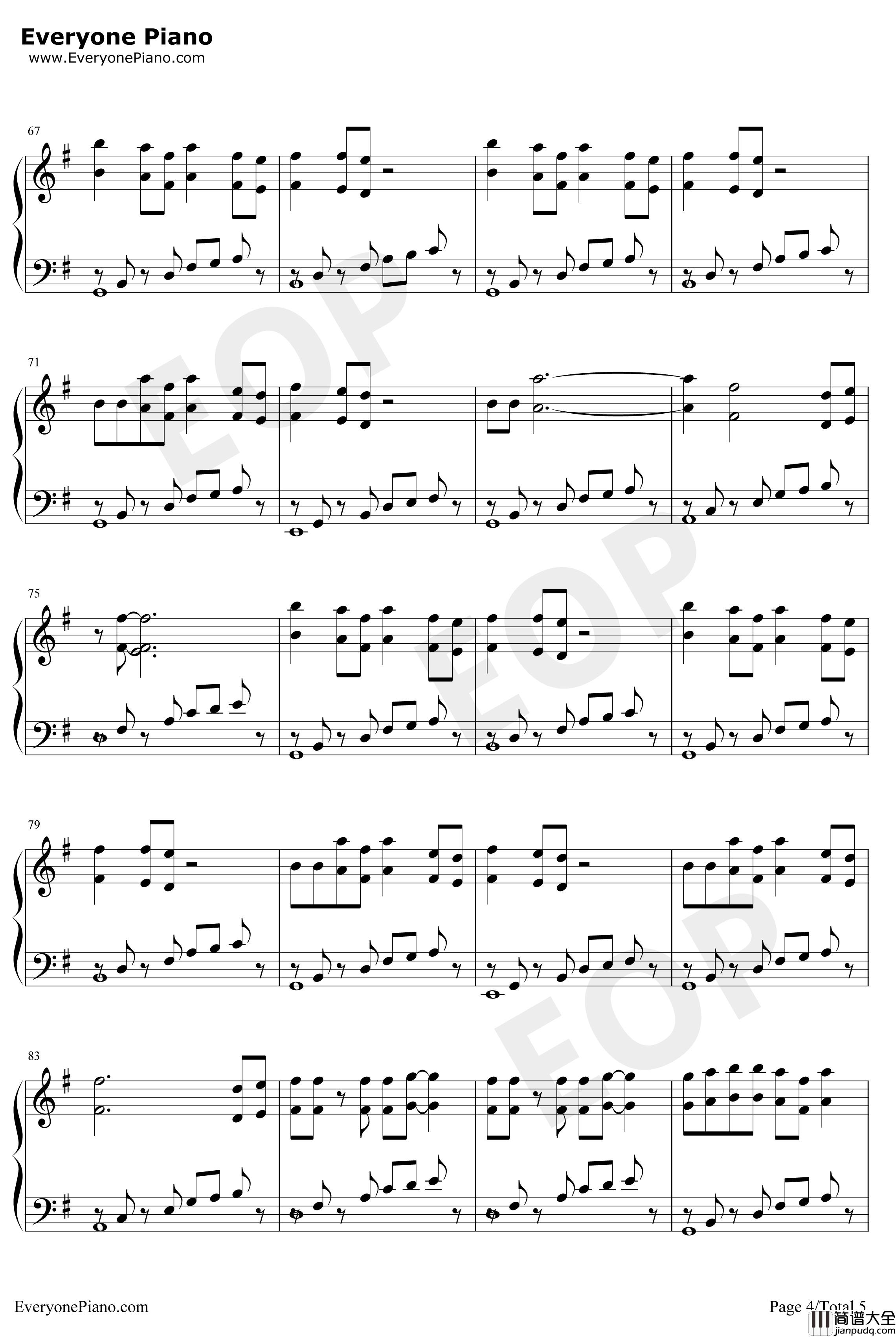 Friend_of_a_Friend钢琴谱_LakeMalawi_2019年欧洲歌唱大赛