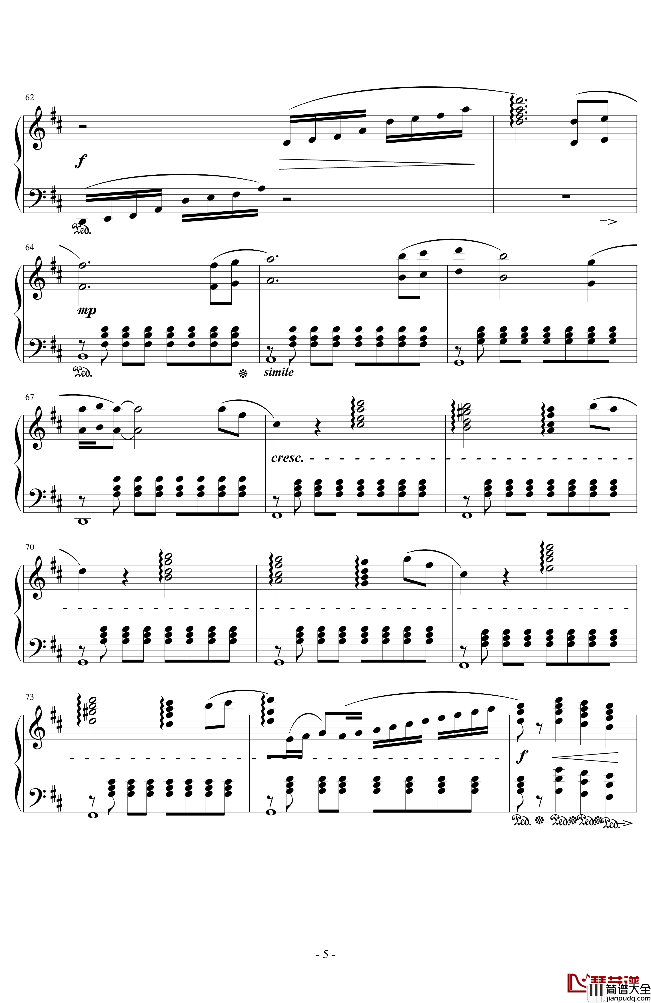 Aerith's_Theme钢琴谱_浜口史郎