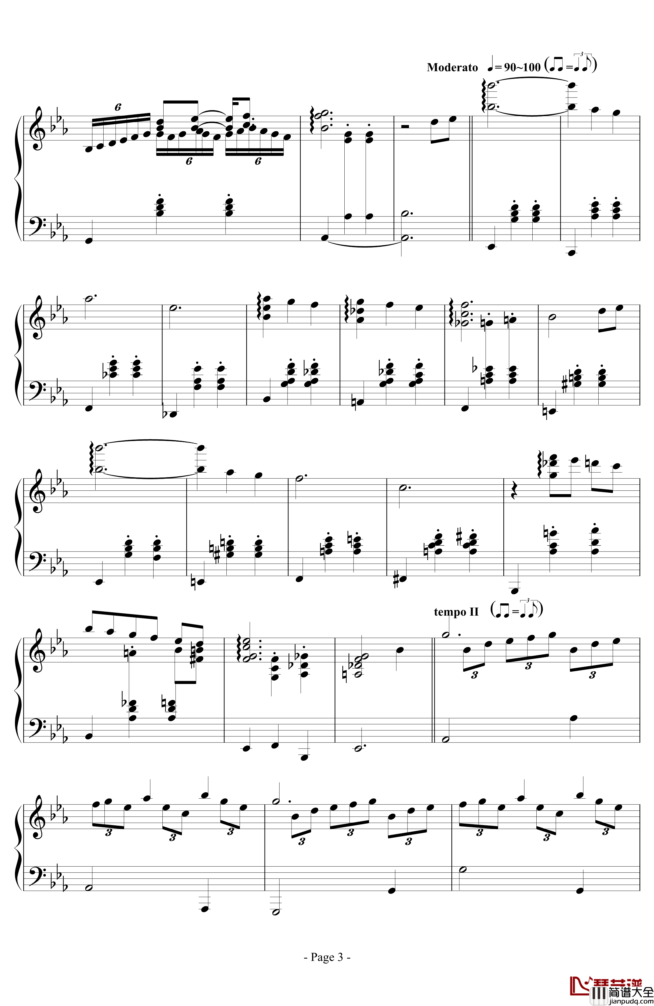 消遣钢琴谱_lujianxiang555