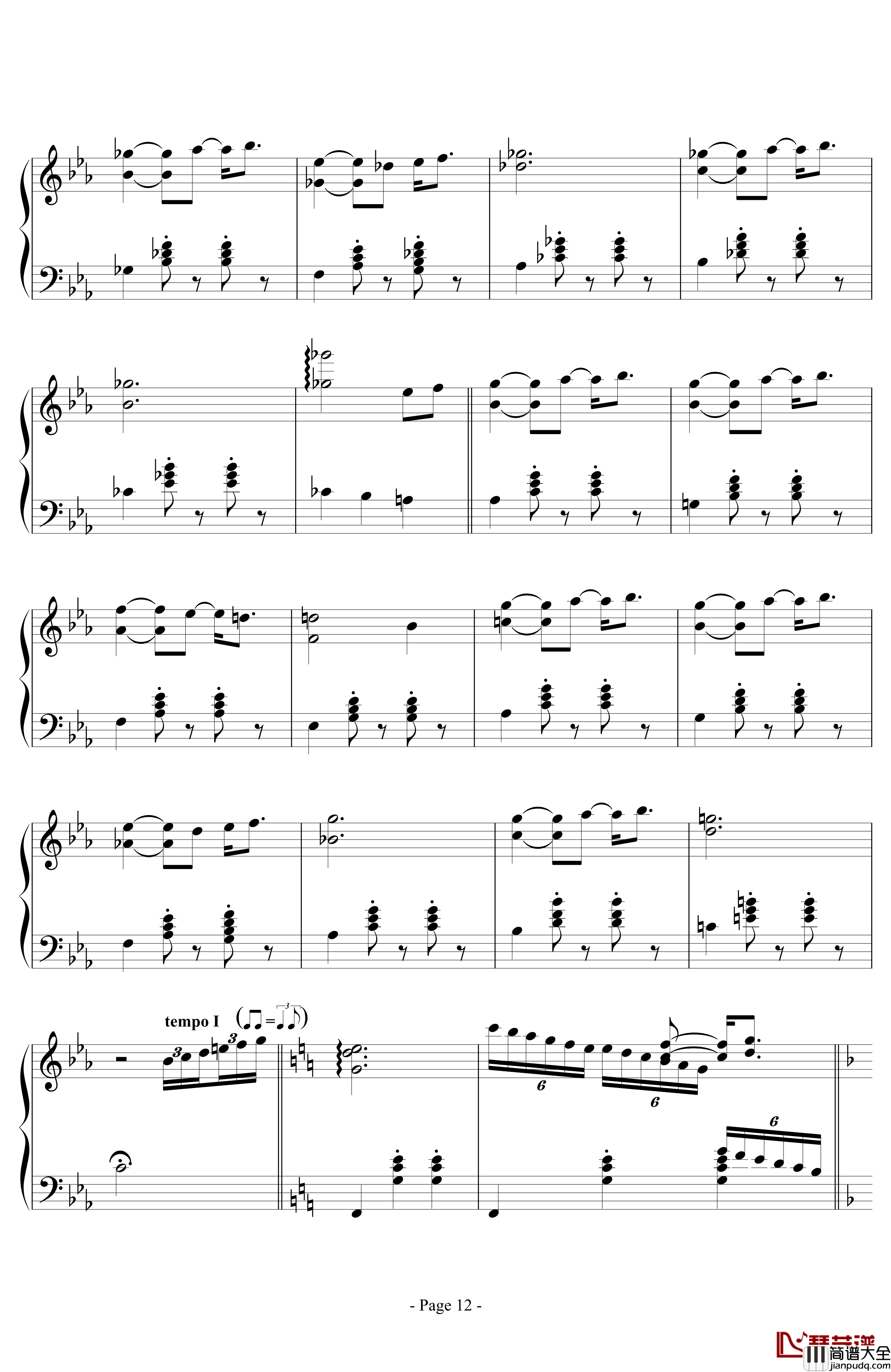 消遣钢琴谱_lujianxiang555