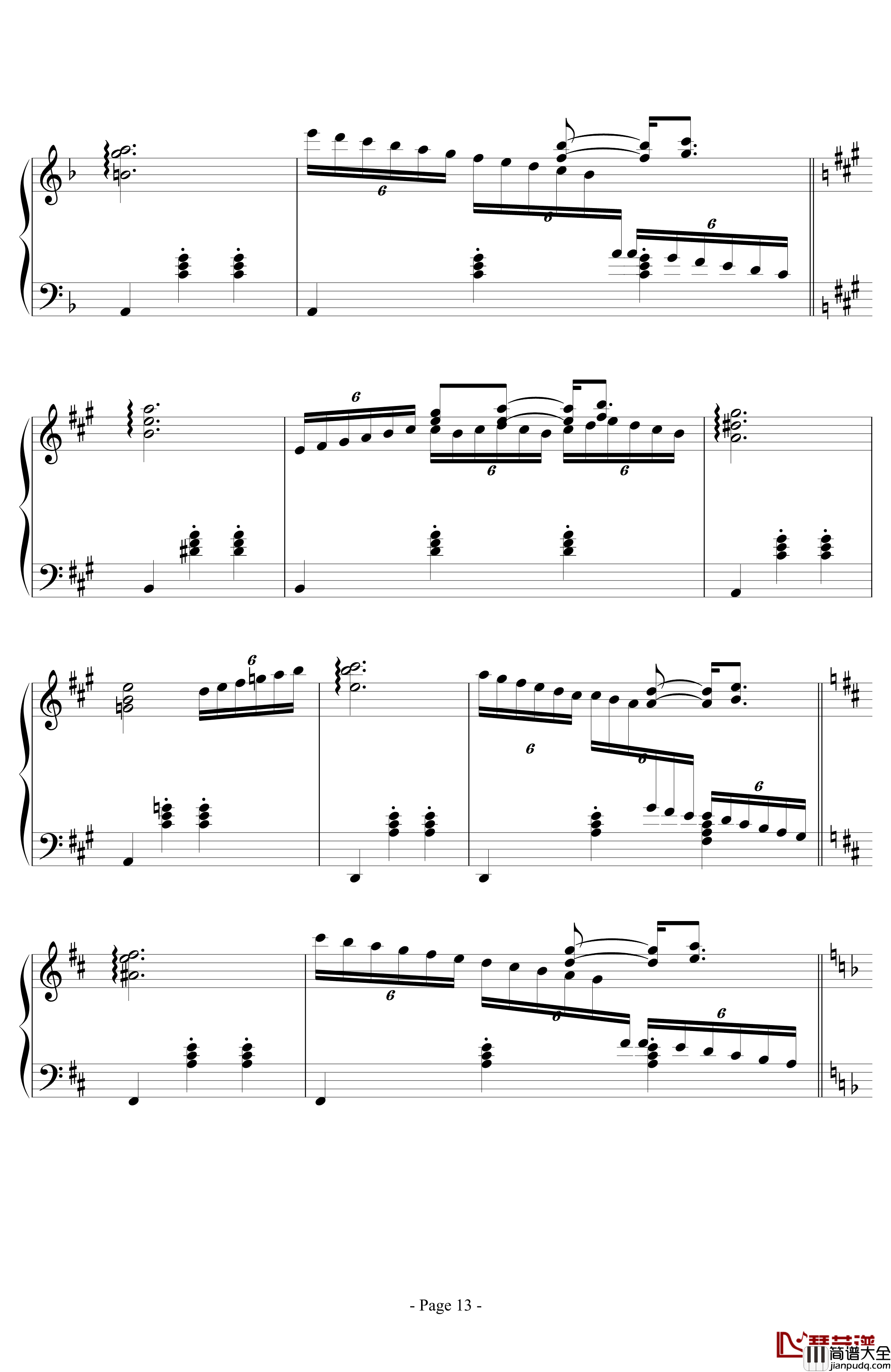 消遣钢琴谱_lujianxiang555