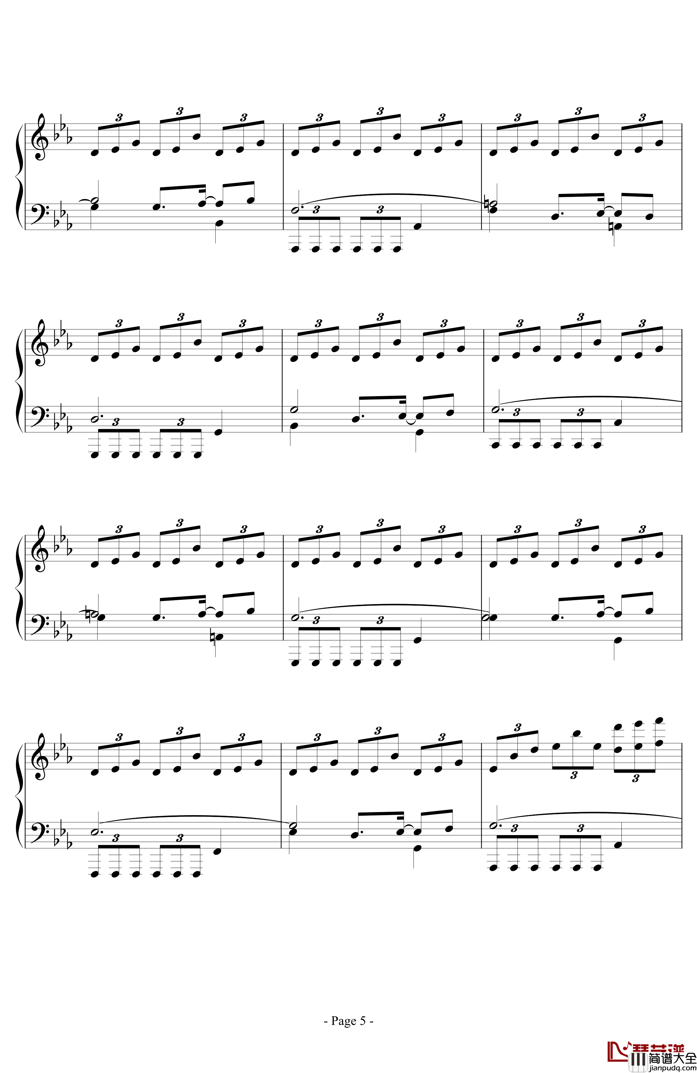 消遣钢琴谱_lujianxiang555