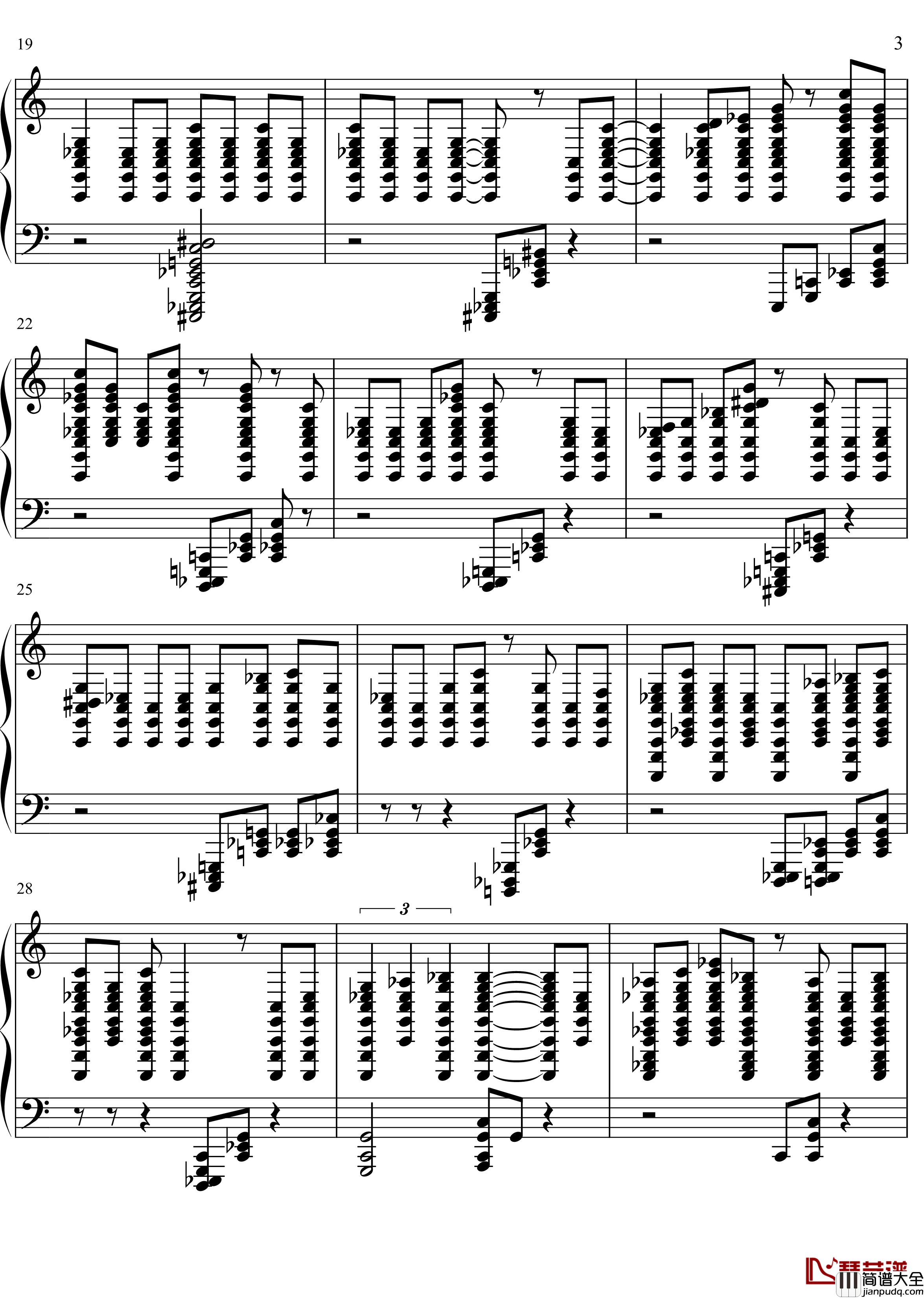 靠近我钢琴谱_56_yeluliao