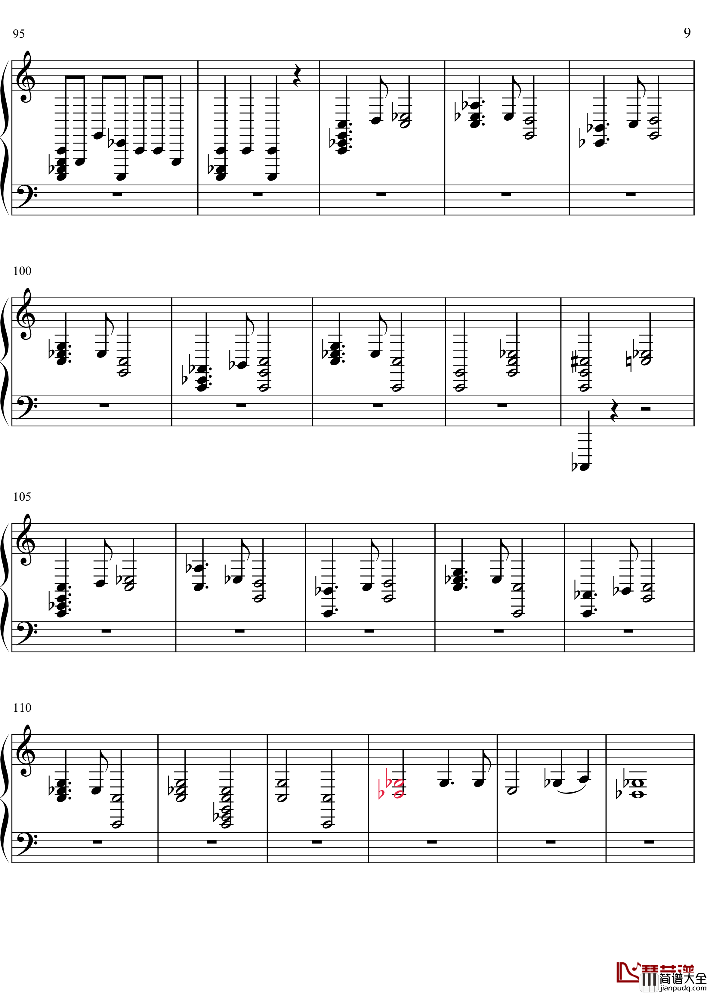 靠近我钢琴谱_56_yeluliao