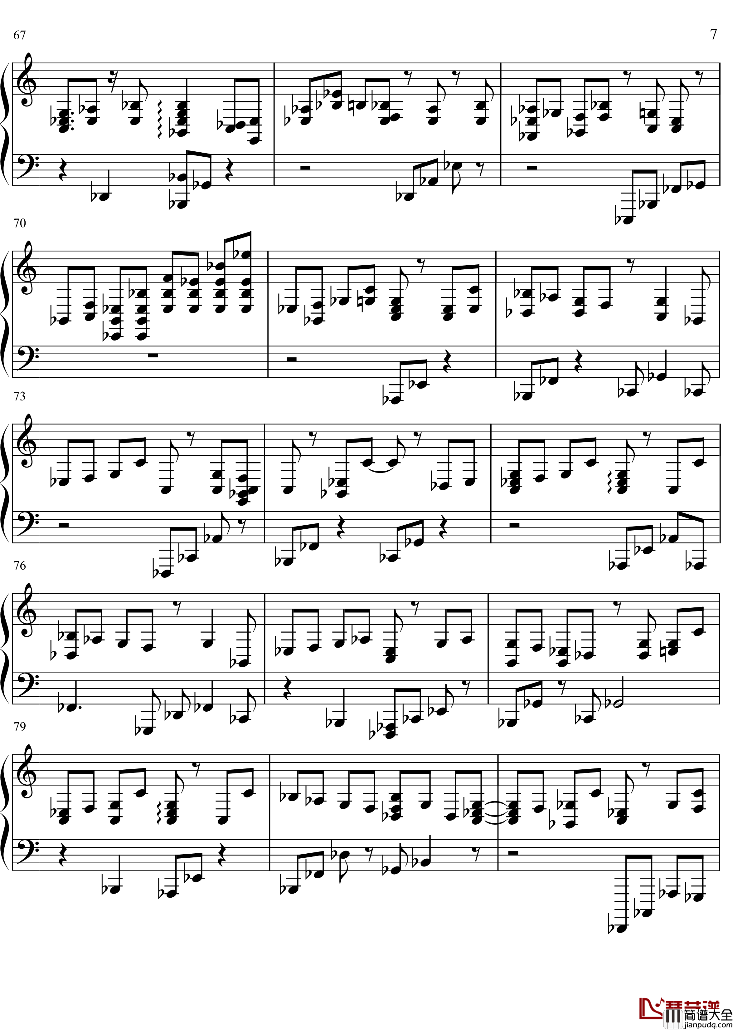 靠近我钢琴谱_56_yeluliao