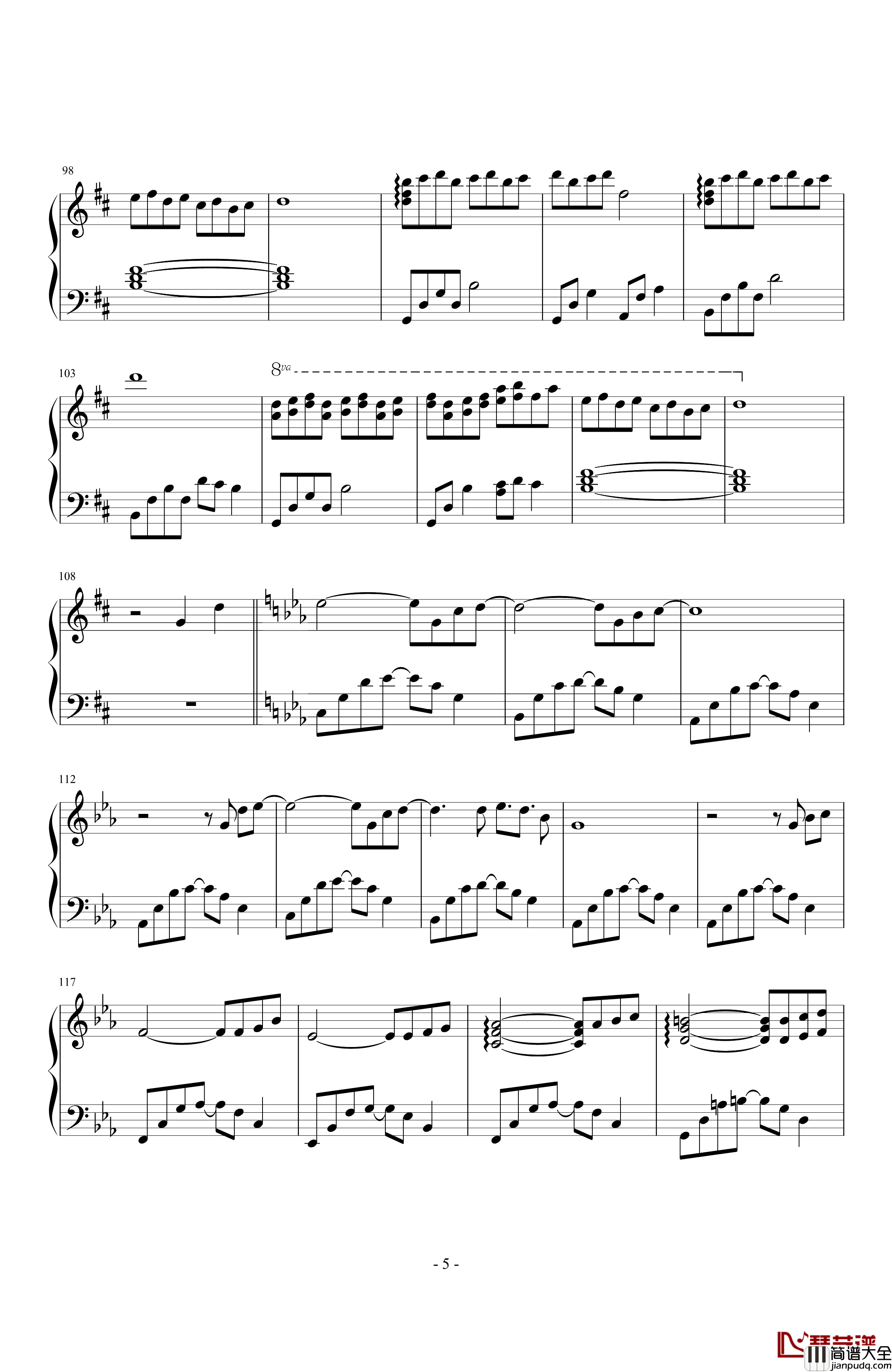 天空の悲恋歌钢琴谱_Everfades