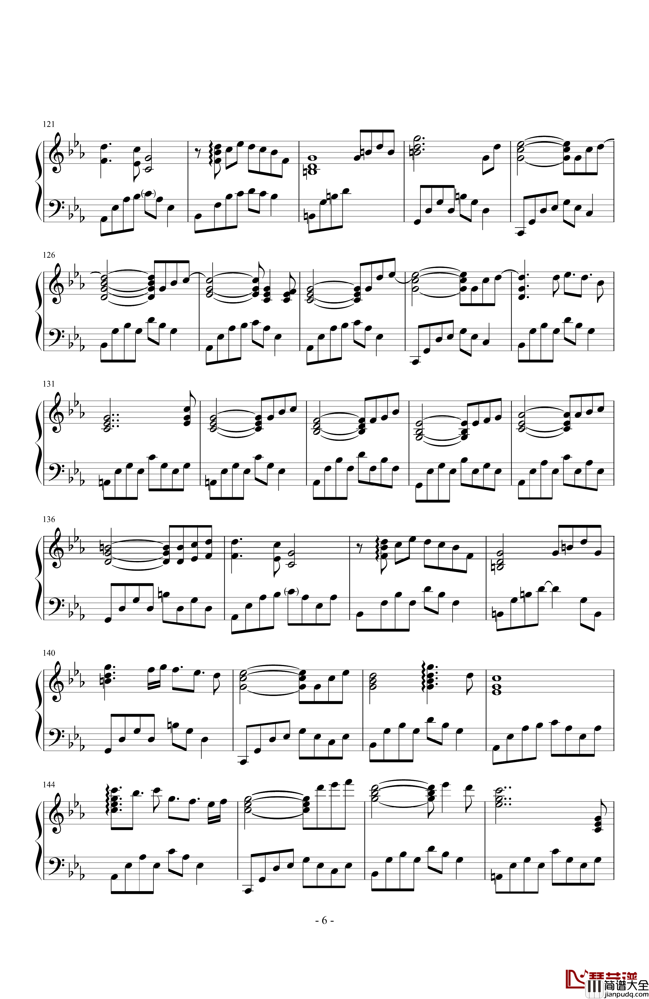 天空の悲恋歌钢琴谱_Everfades