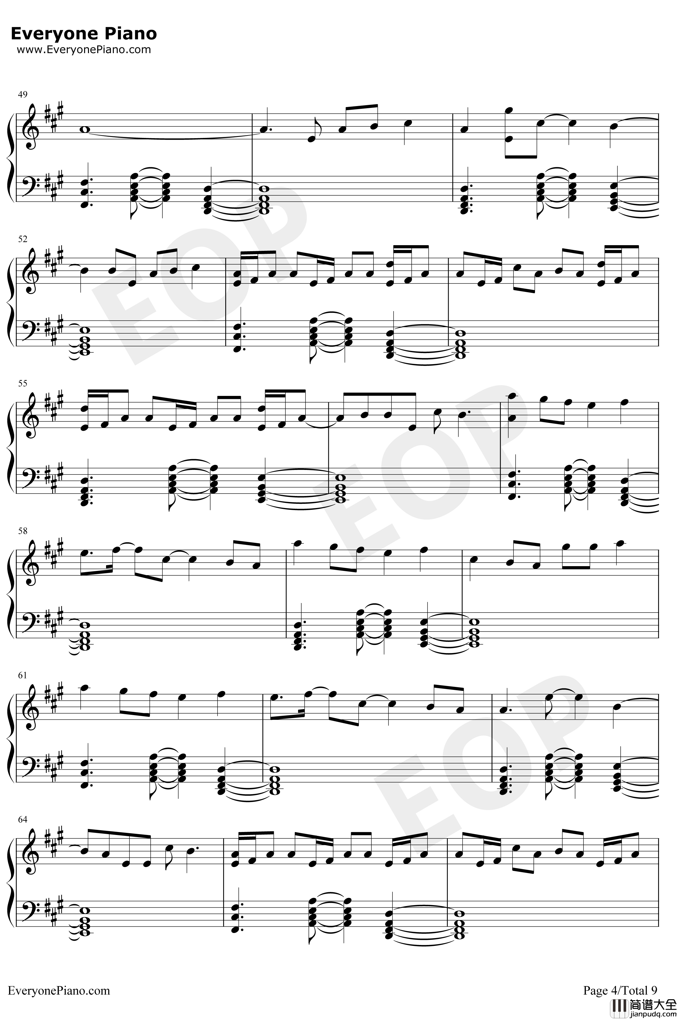 Heaven钢琴谱_Avicii_Chris_Martin