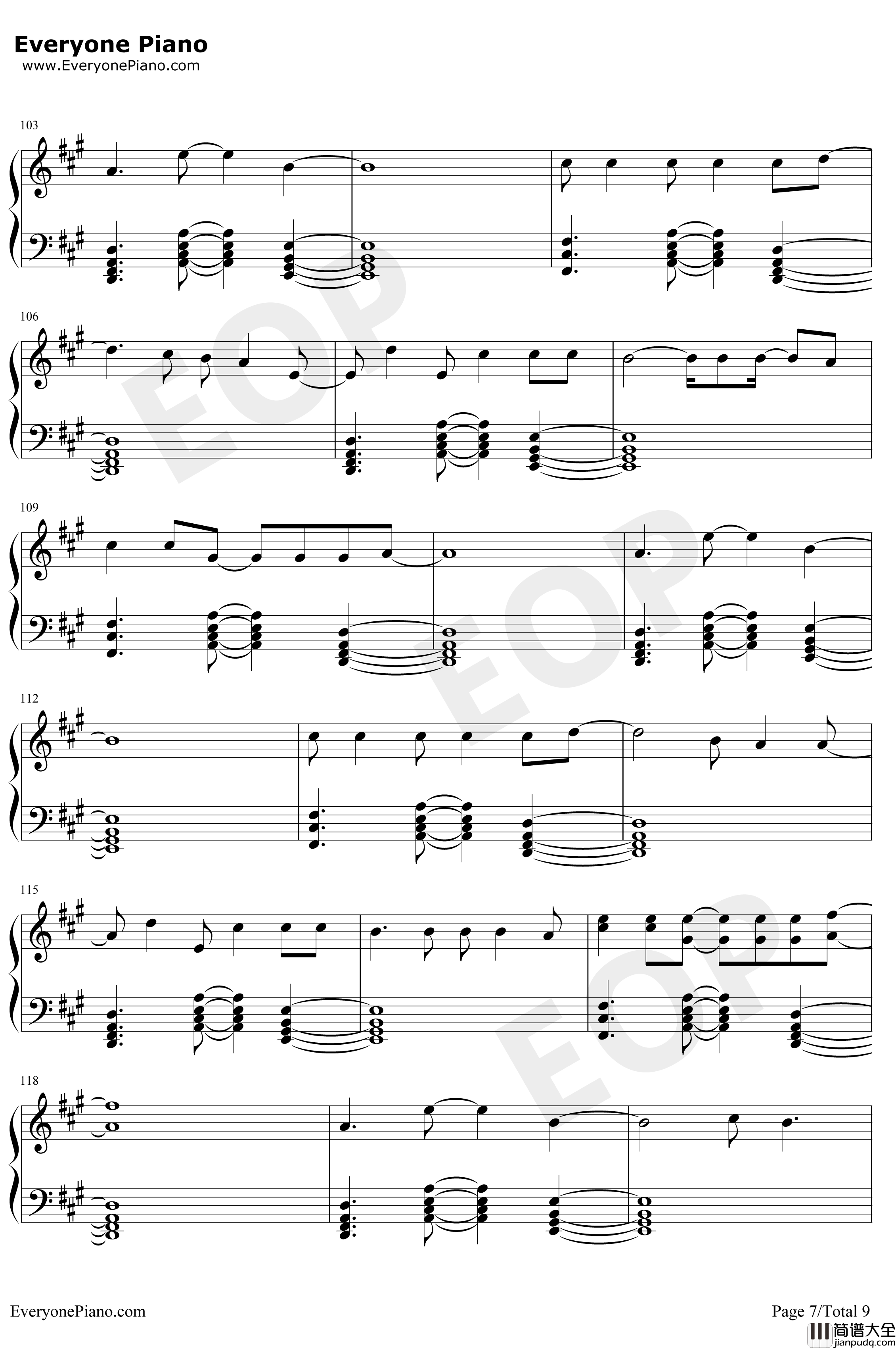 Heaven钢琴谱_Avicii_Chris_Martin