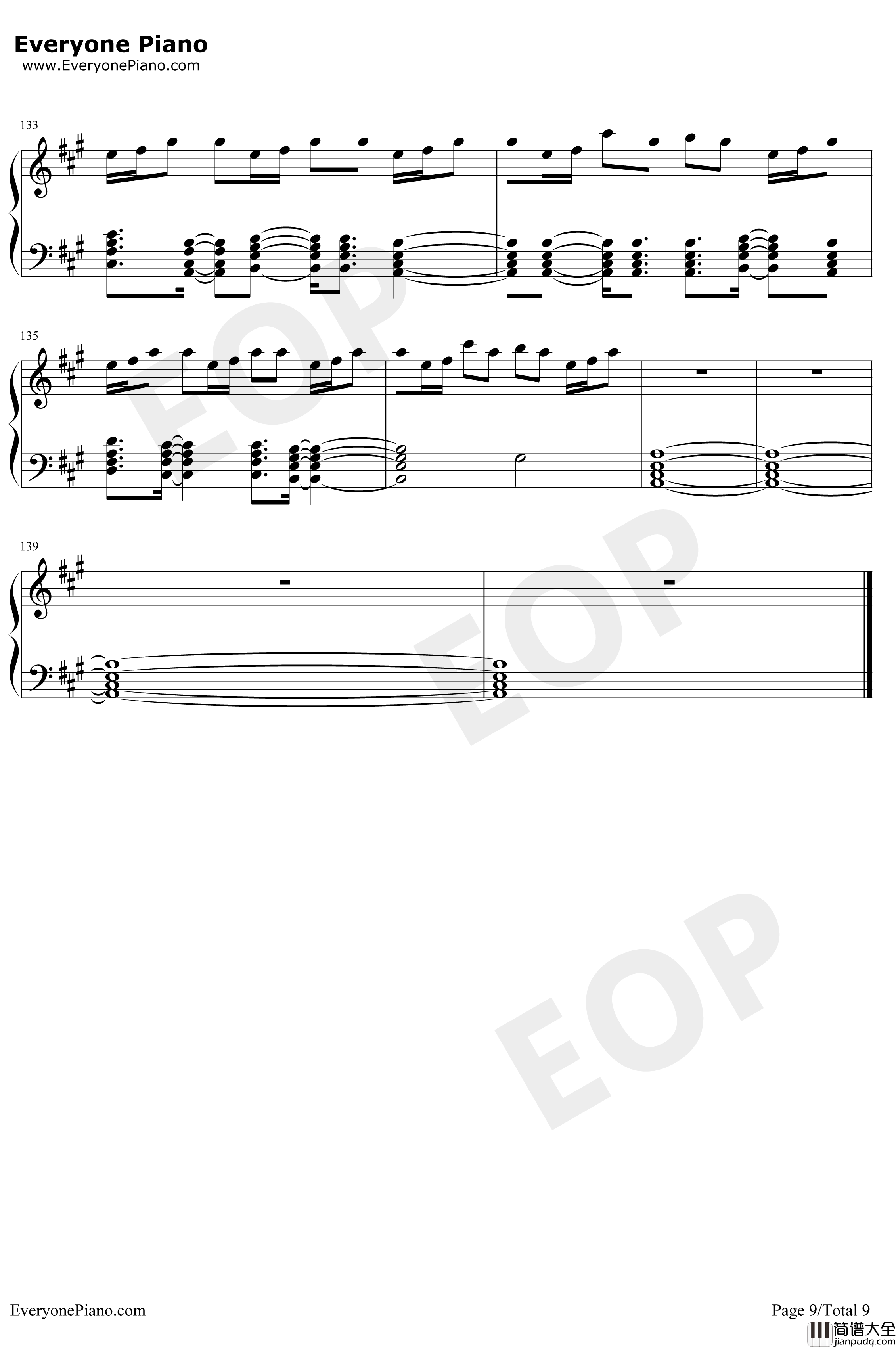 Heaven钢琴谱_Avicii_Chris_Martin