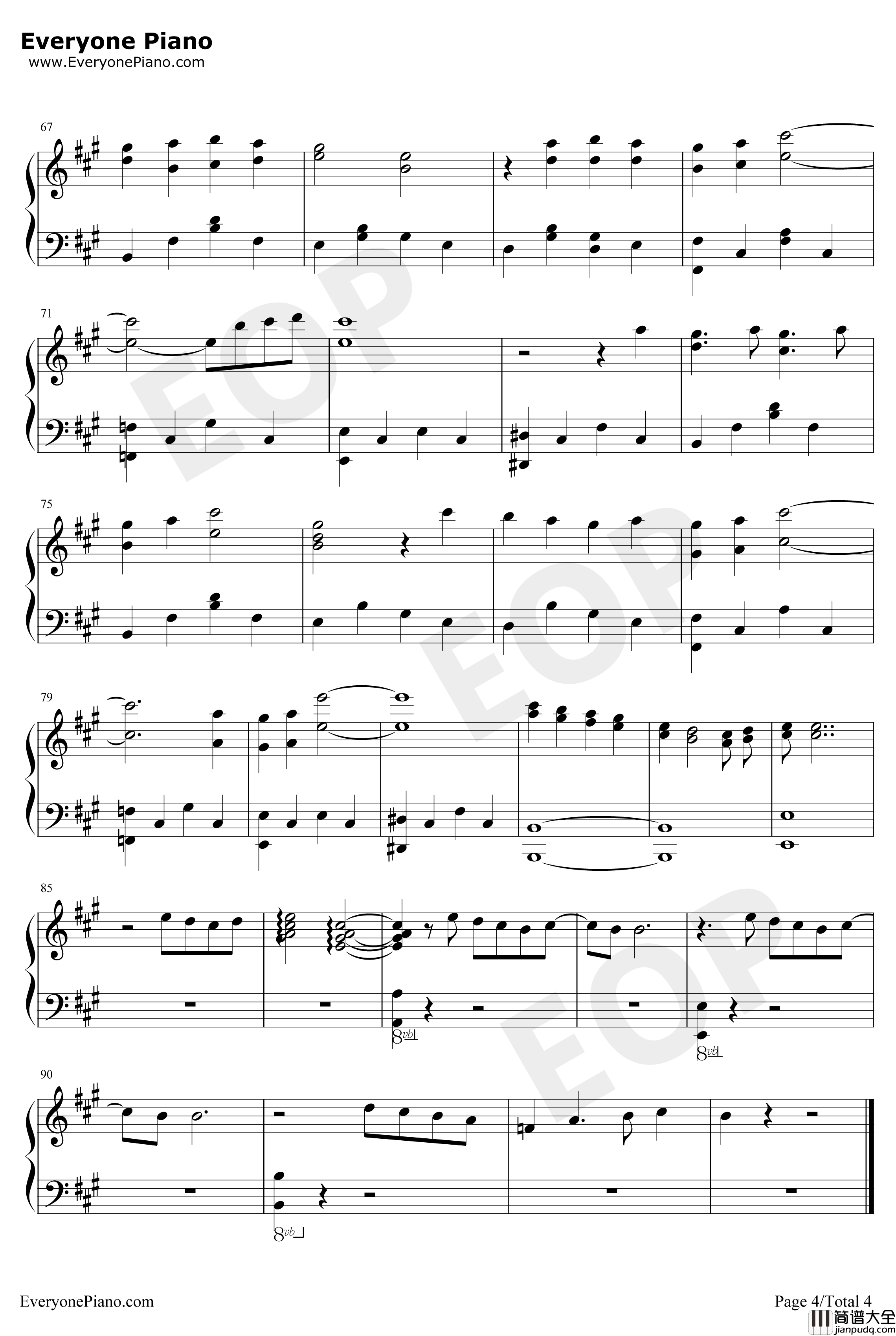 Xanny钢琴谱_BillieEilish