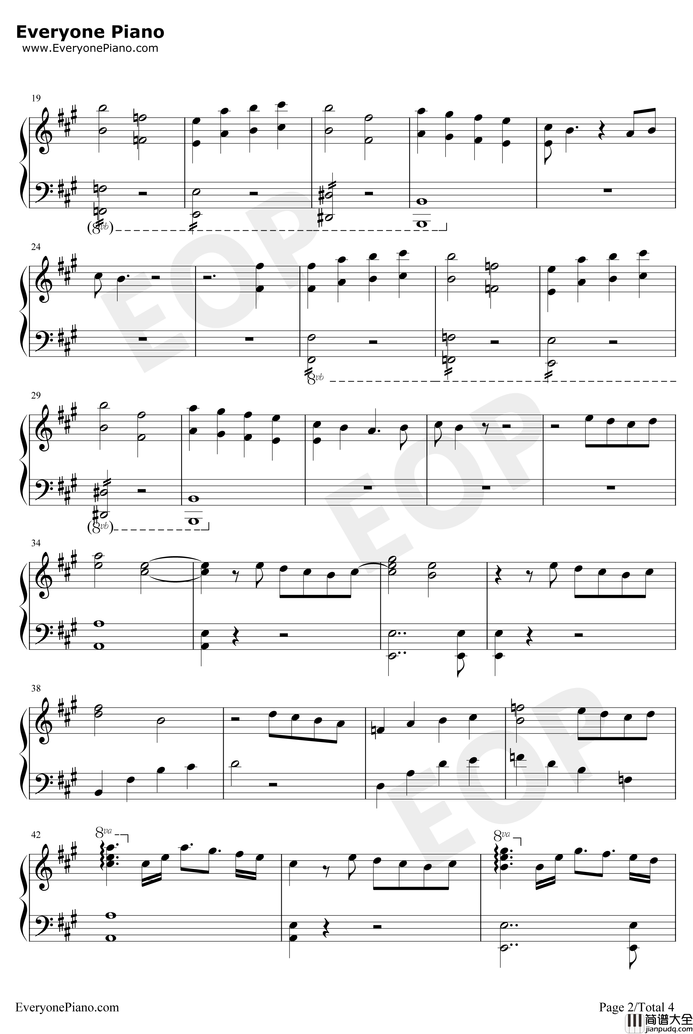 Xanny钢琴谱_BillieEilish