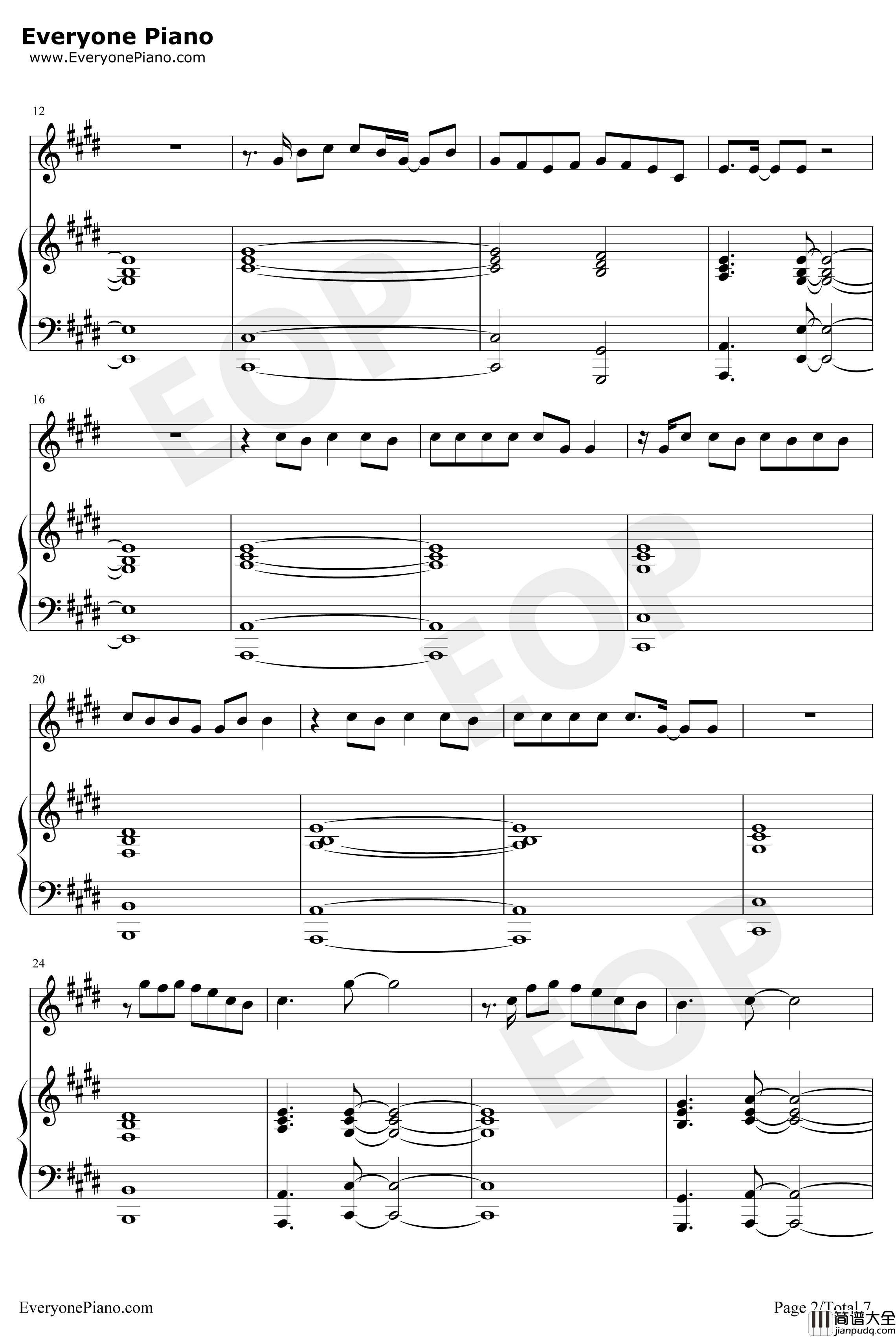 Bruises钢琴谱_Lewis_Capaldi