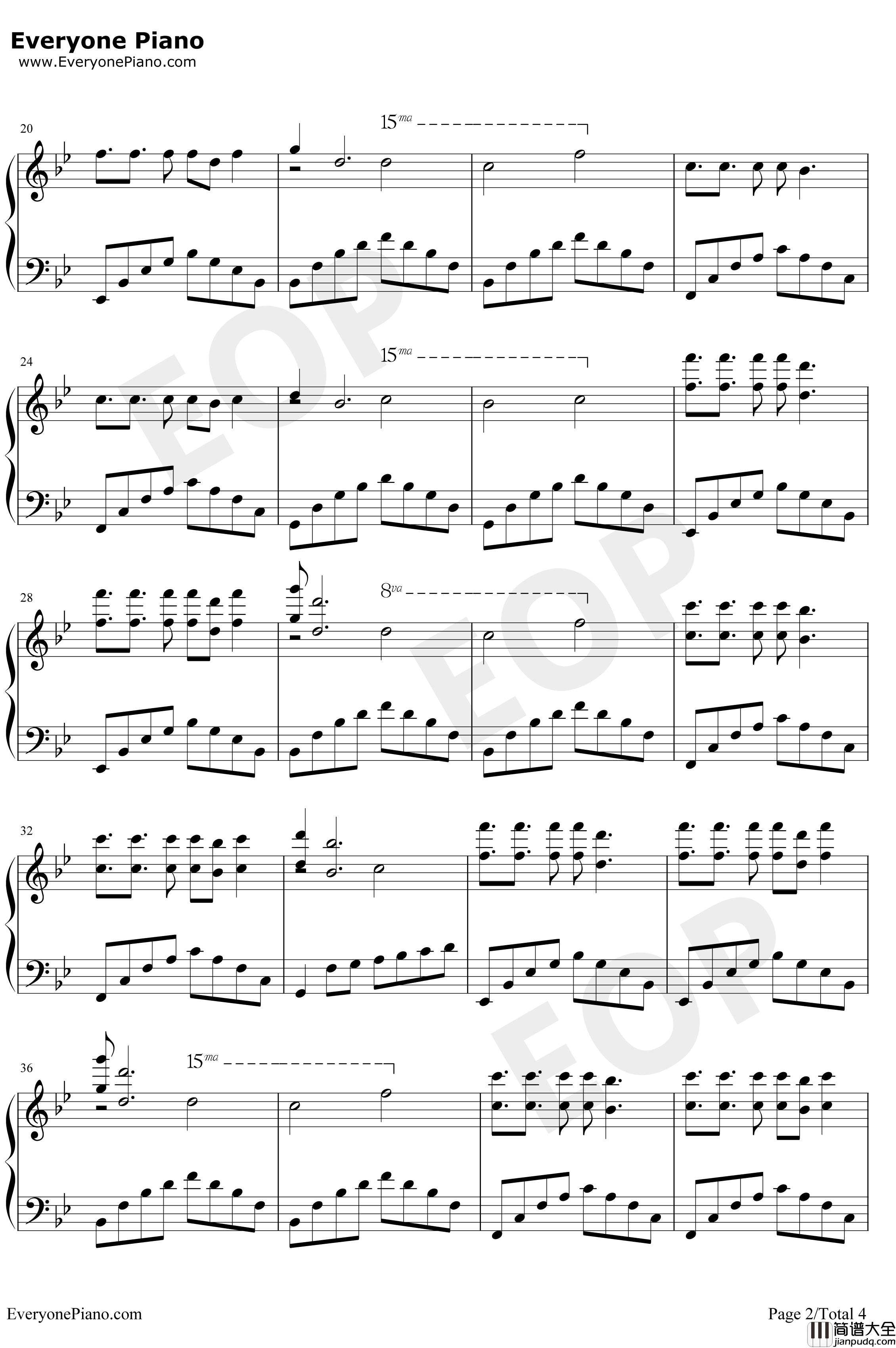 Wake_Up钢琴谱_EliotVassamillet_2019年欧洲歌唱大赛