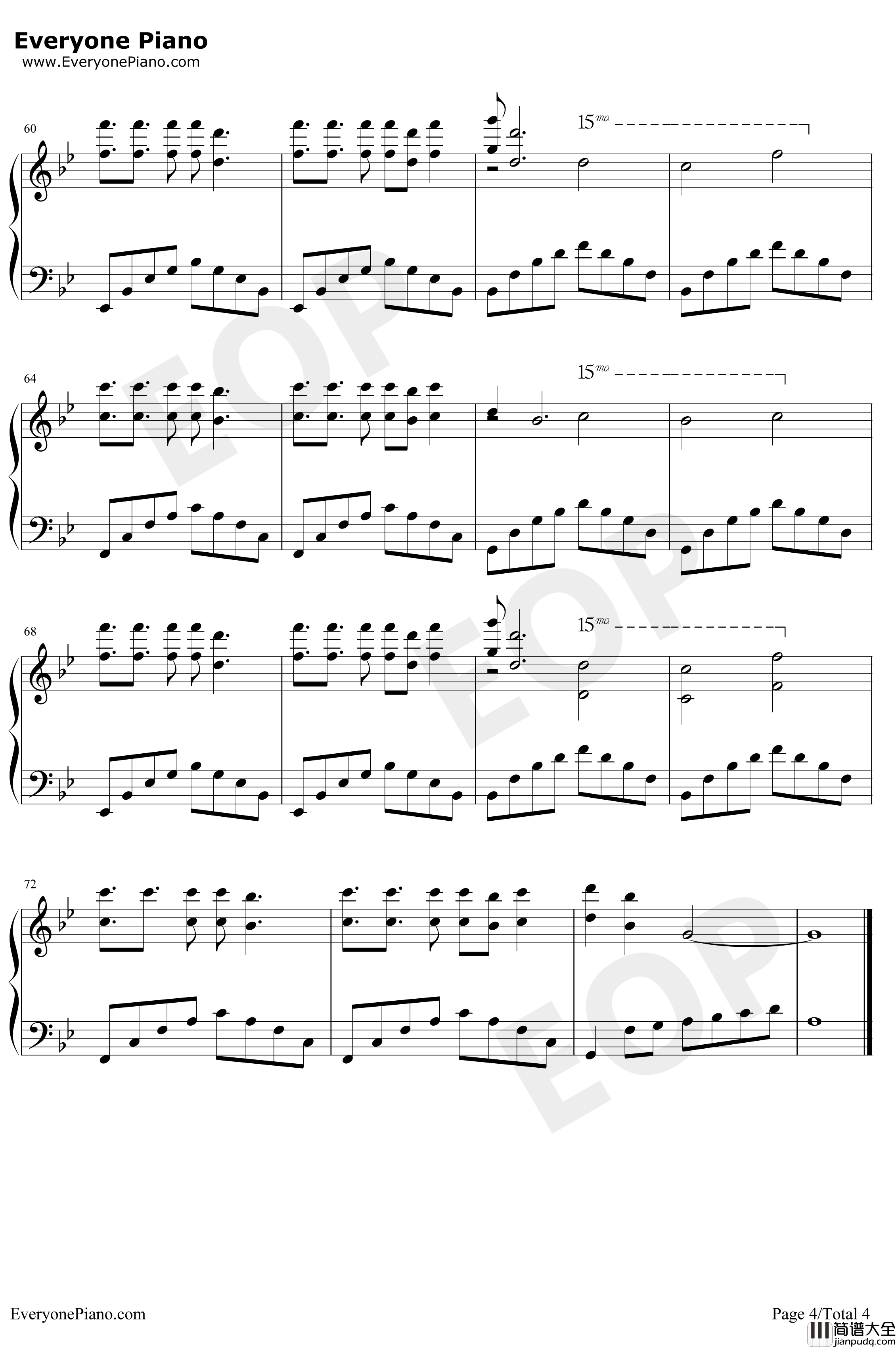 Wake_Up钢琴谱_EliotVassamillet_2019年欧洲歌唱大赛