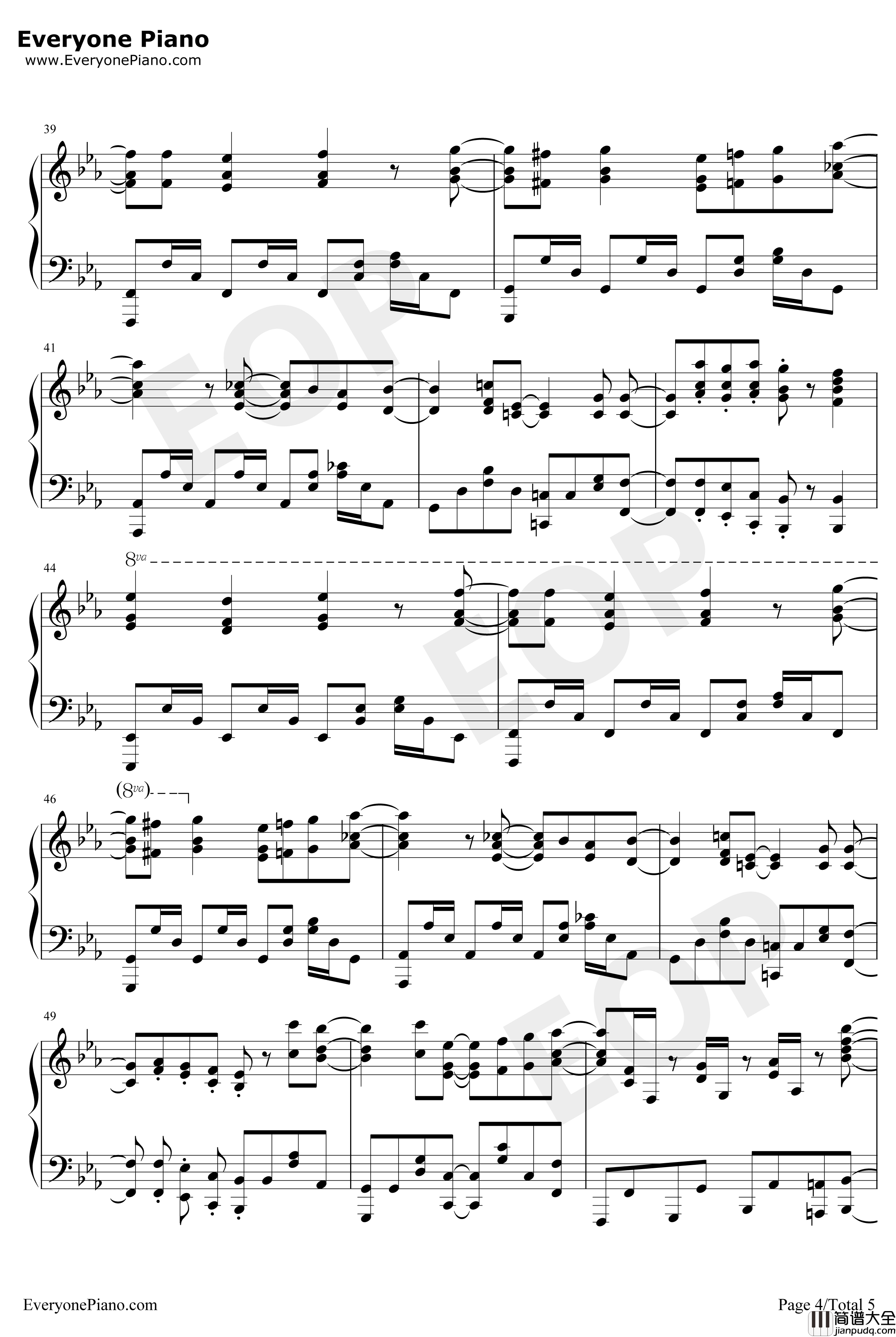 为什么老师会在这里OP钢琴谱_上坂堇