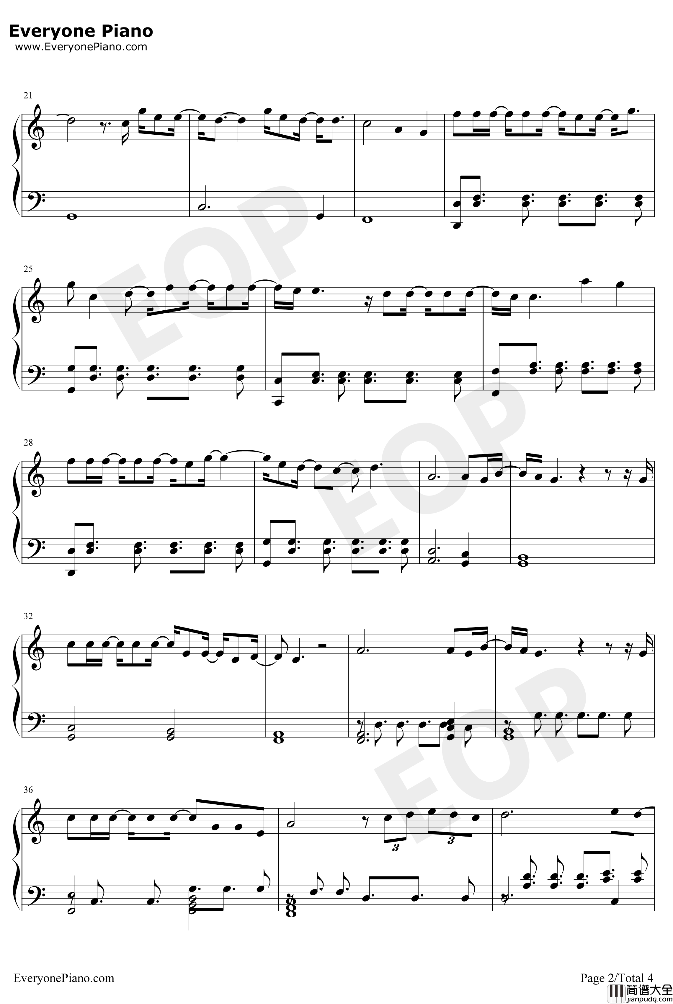 Too_Late_for_Love钢琴谱_JohnLundvik_2019年欧洲歌唱大赛