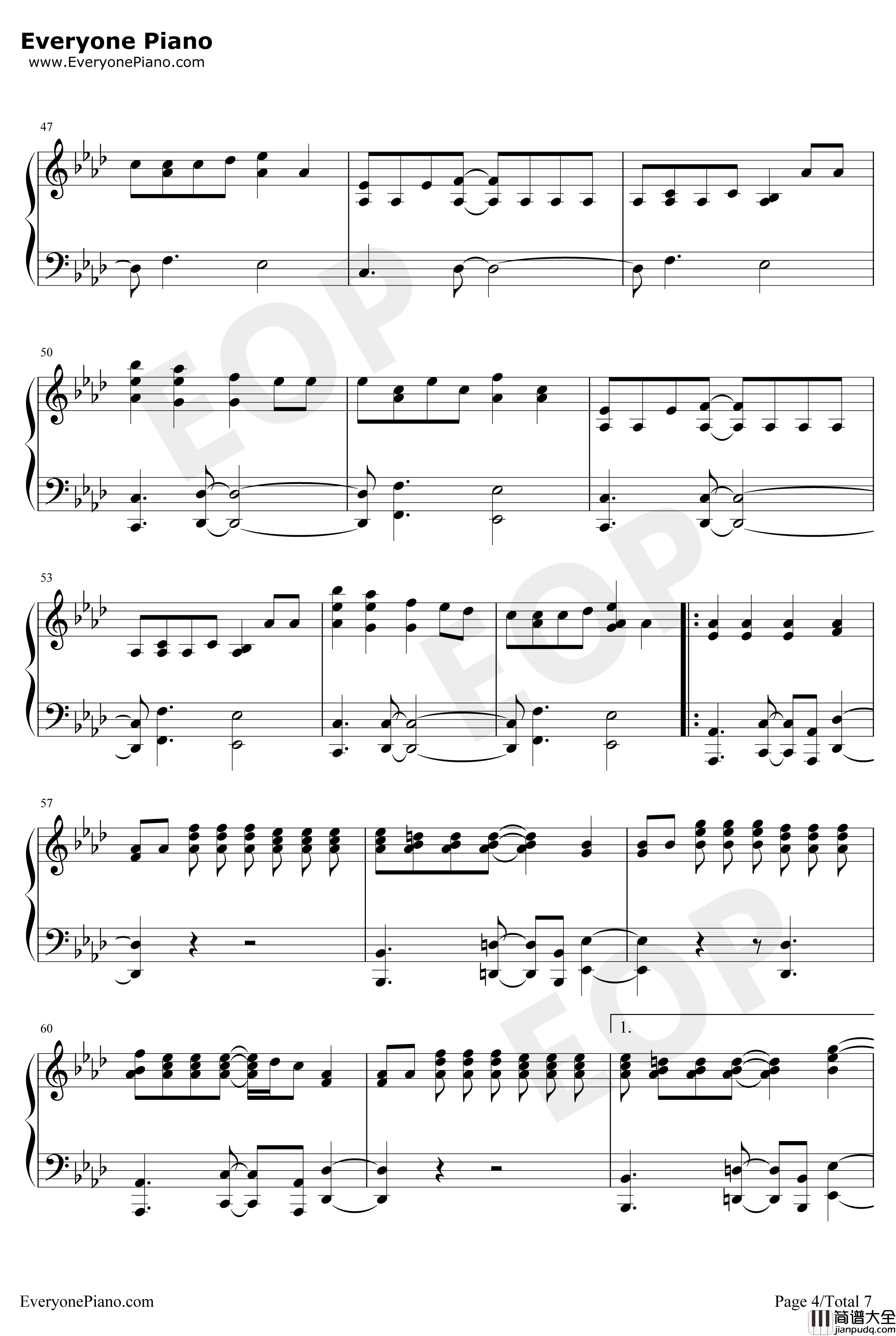 Rockstar钢琴谱_AGreatBigWorld_AGreatBigWorld