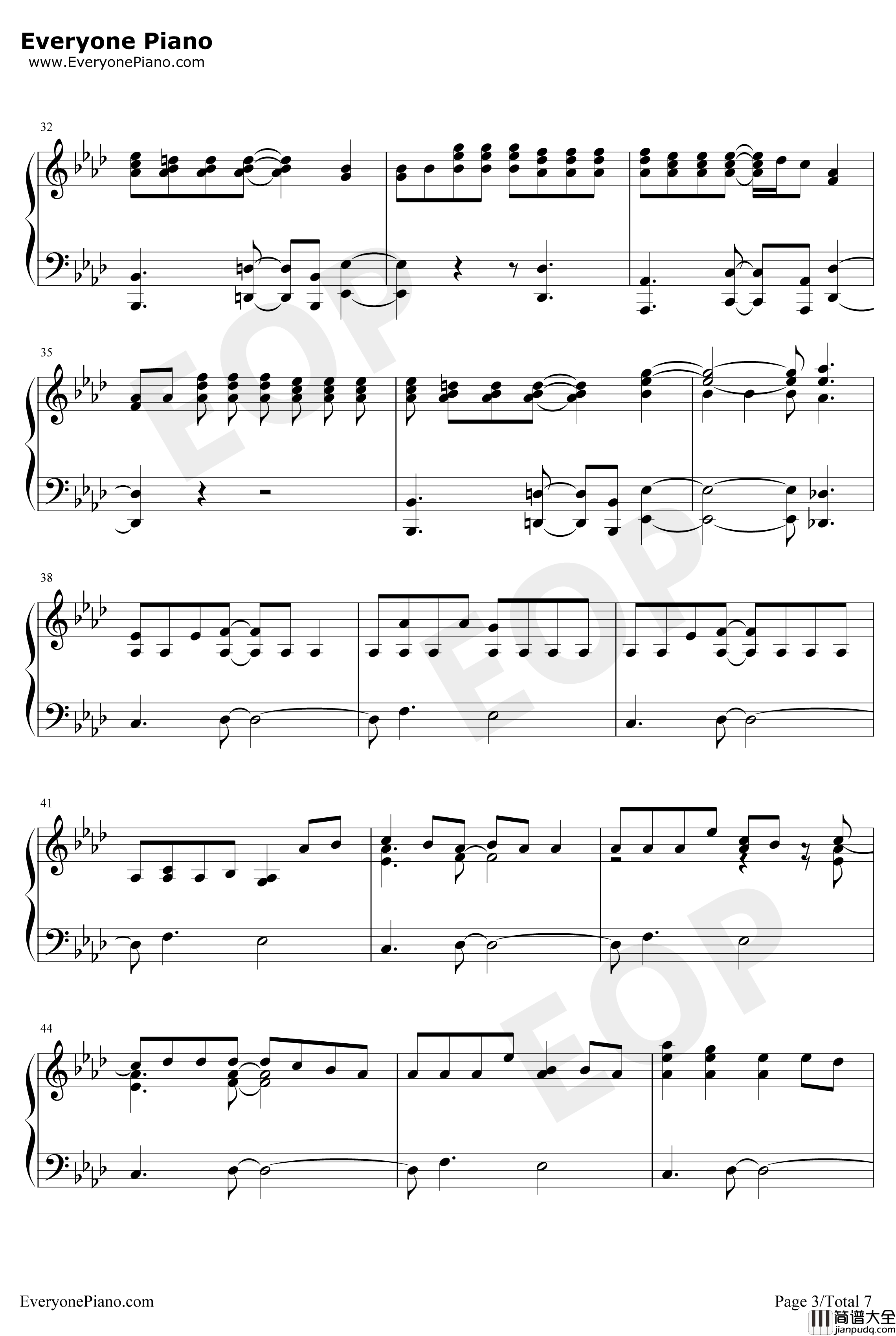 Rockstar钢琴谱_AGreatBigWorld_AGreatBigWorld