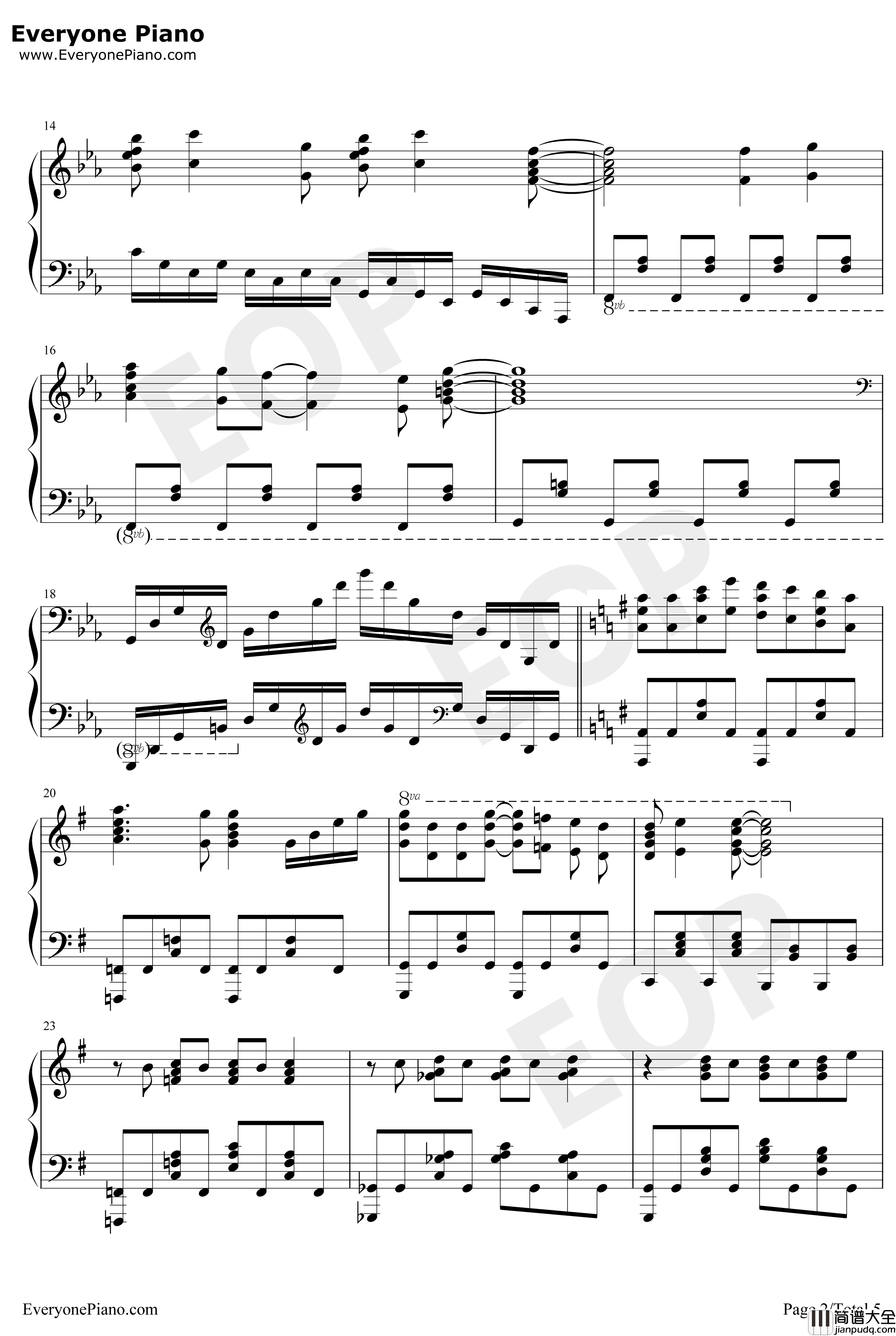 进击的巨人第三季OP2钢琴谱_LinkedHorizon