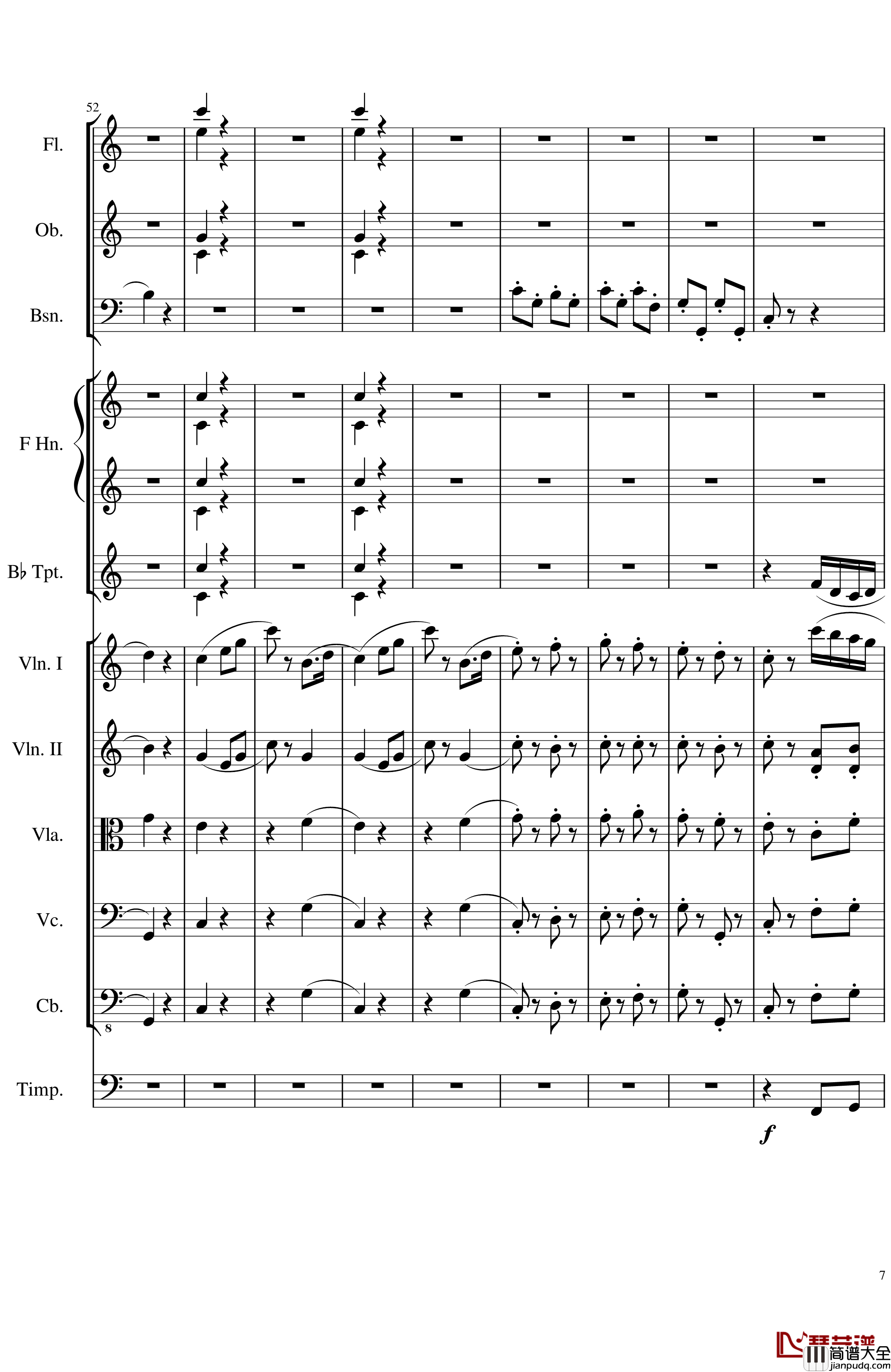 Contradance_in_C,_Op.128_一个球_钢琴谱