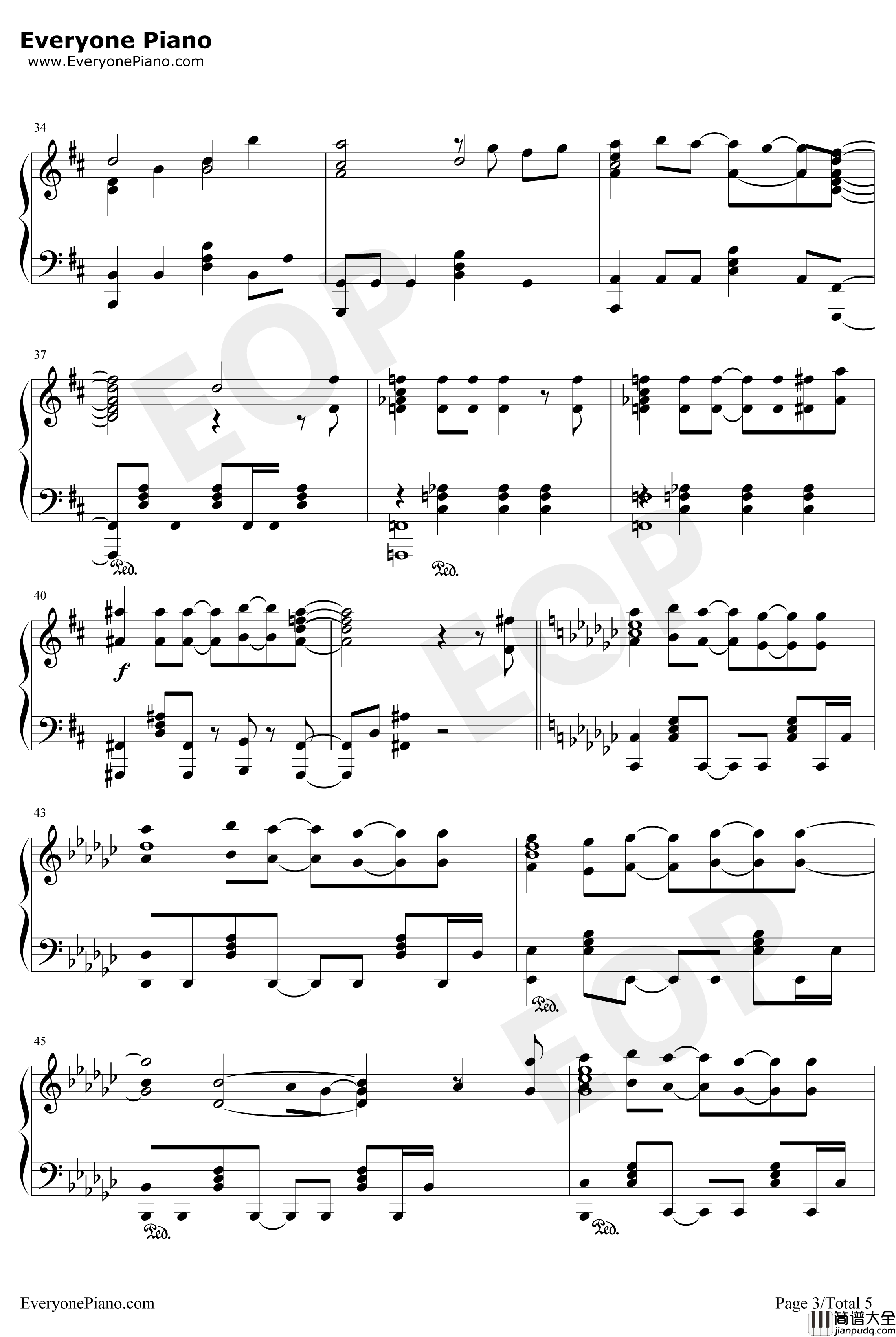 Day_to_Story钢琴谱_佐土原香织_约会大作战第二季ED