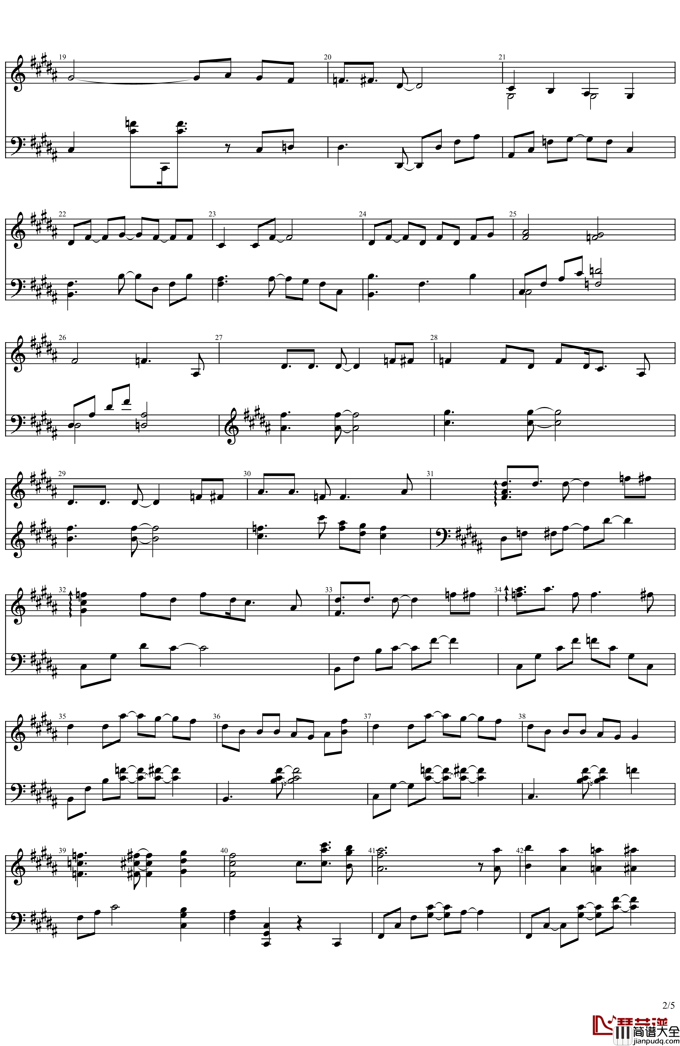 Memorie_I.N.G钢琴谱_秋之回忆*Memories_Off*志仓千代丸