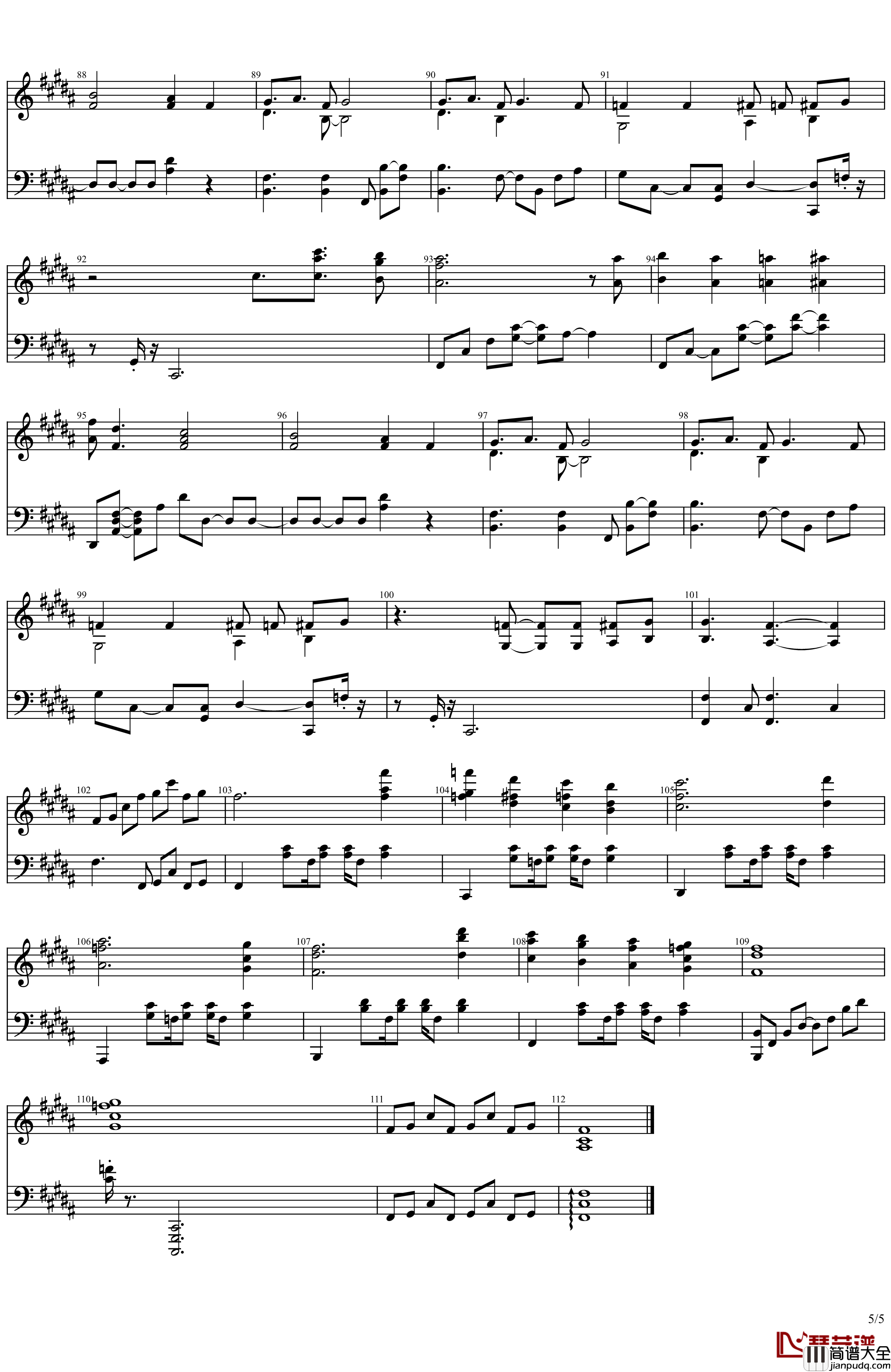 Memorie_I.N.G钢琴谱_秋之回忆*Memories_Off*志仓千代丸