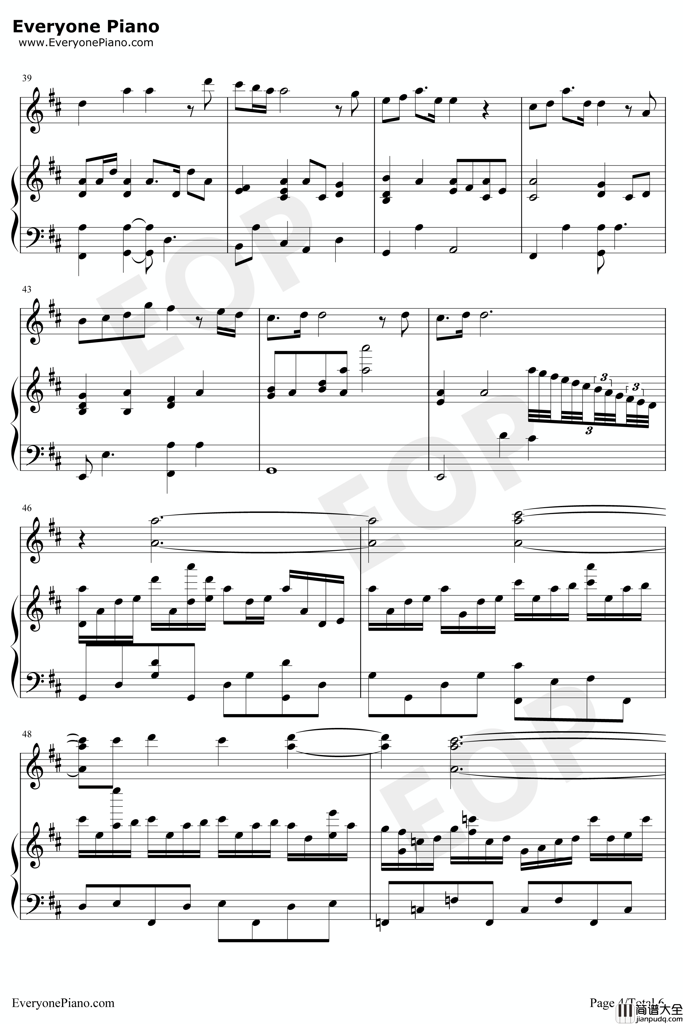 朝花夕誓于离别之朝束起约定之花主题曲钢琴谱_rionos