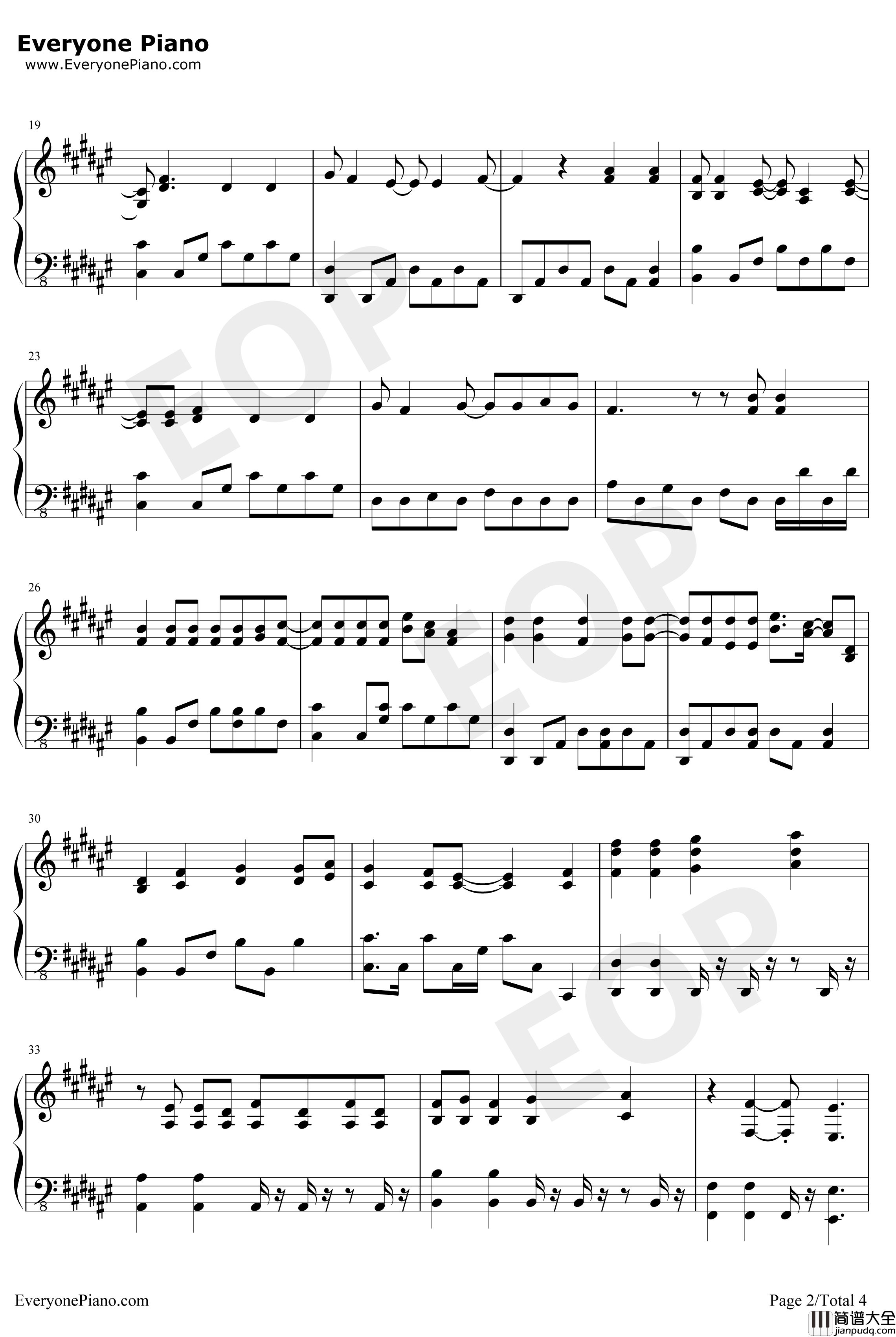 妖精的尾巴Final_SeriesOP钢琴谱_大阪☆春夏秋冬_LIMIT