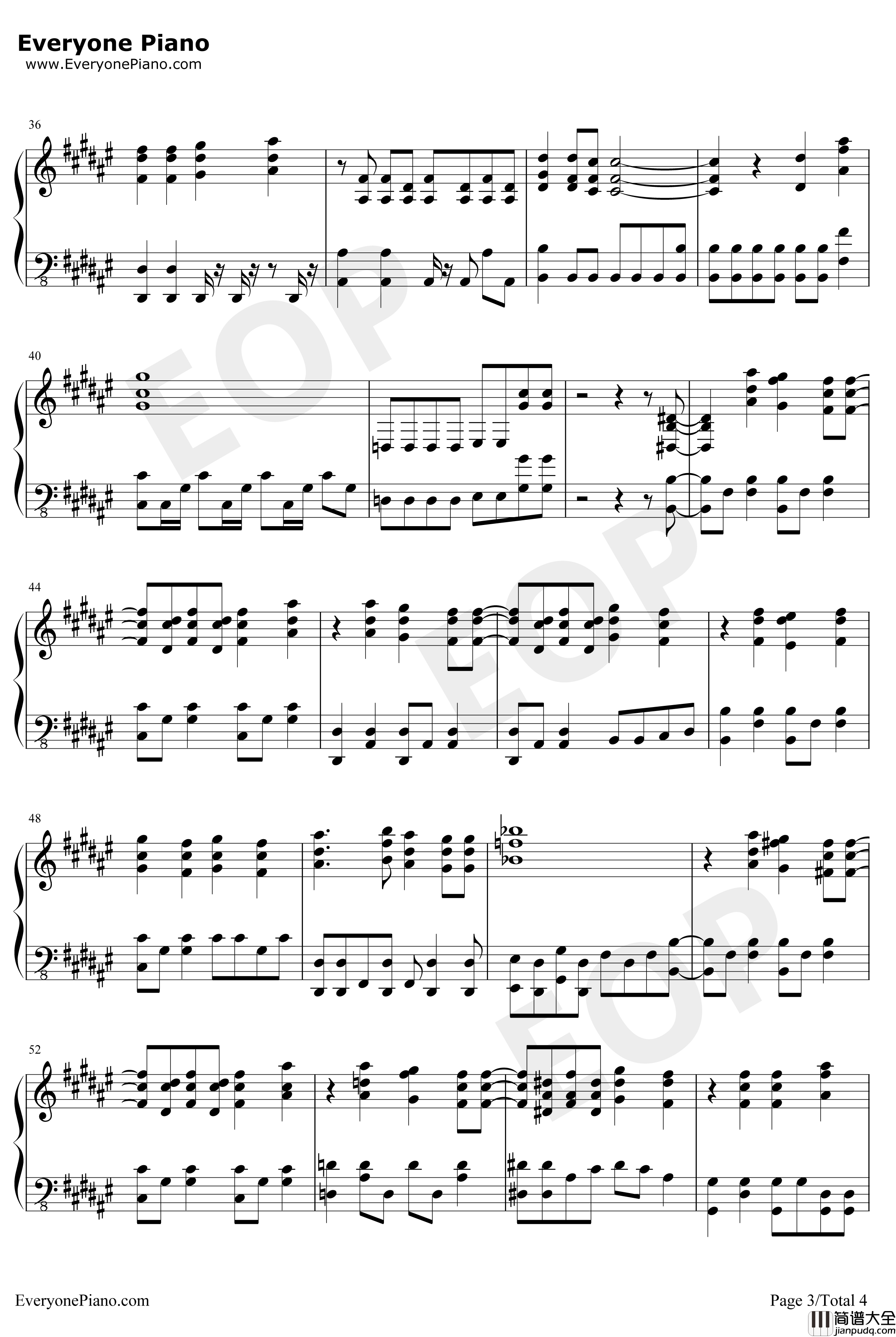 妖精的尾巴Final_SeriesOP钢琴谱_大阪☆春夏秋冬_LIMIT