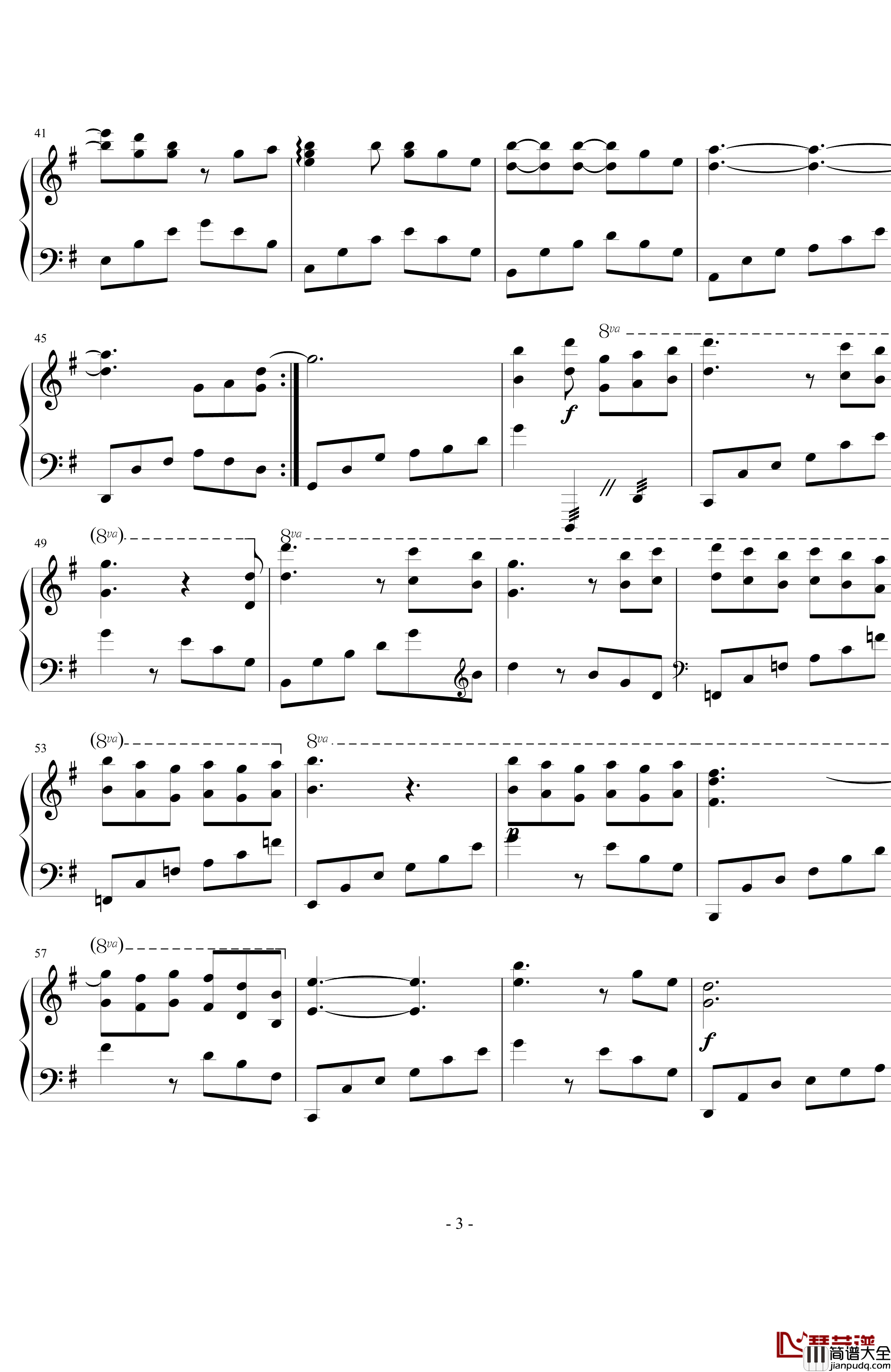 情深深雨蒙蒙钢琴谱_赵薇