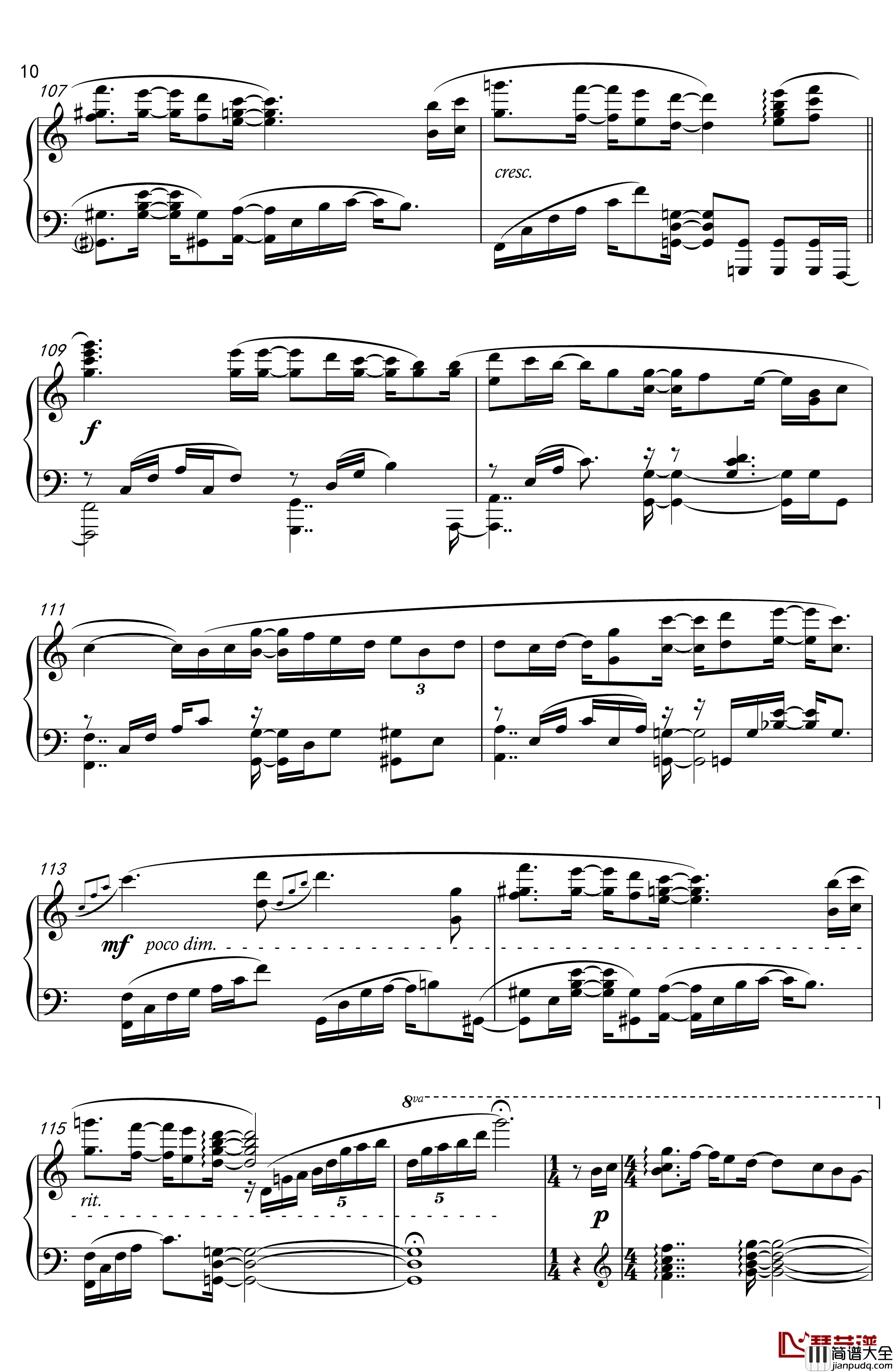 月景色钢琴谱_触手猴_VOCALOID