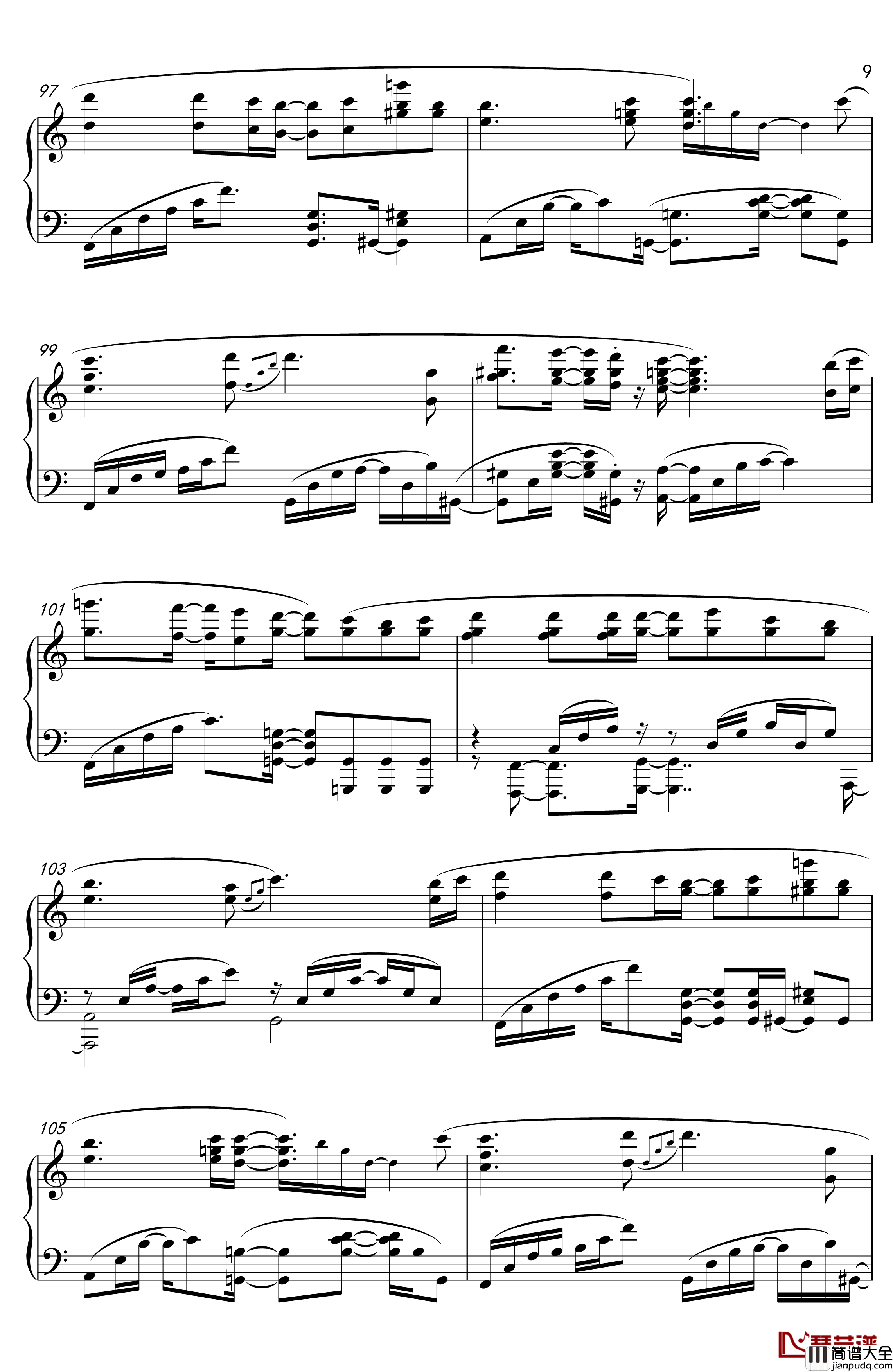 月景色钢琴谱_触手猴_VOCALOID