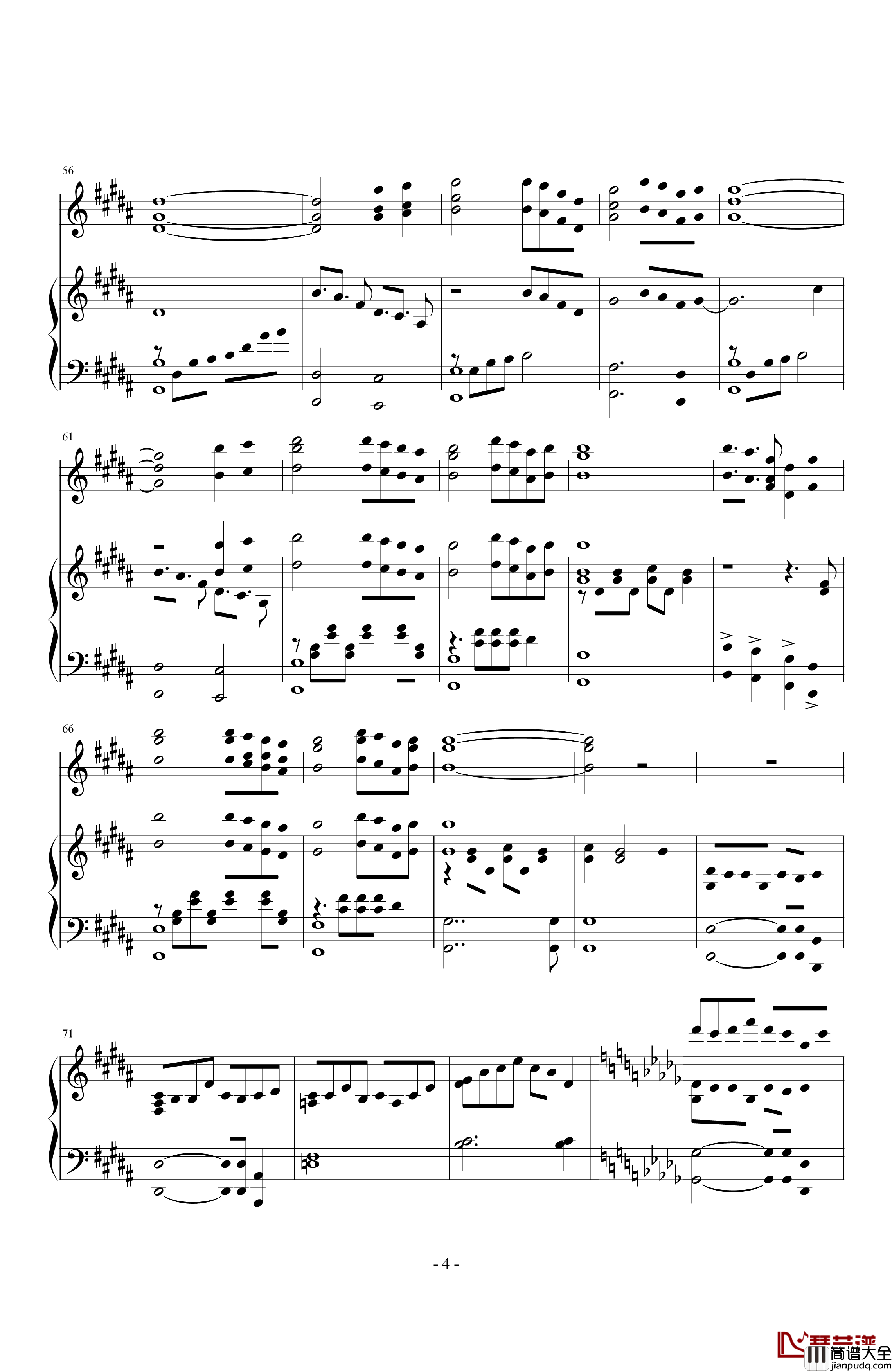 夜は優しく舞い降りて___凋叶棕钢琴谱_东方_东方project