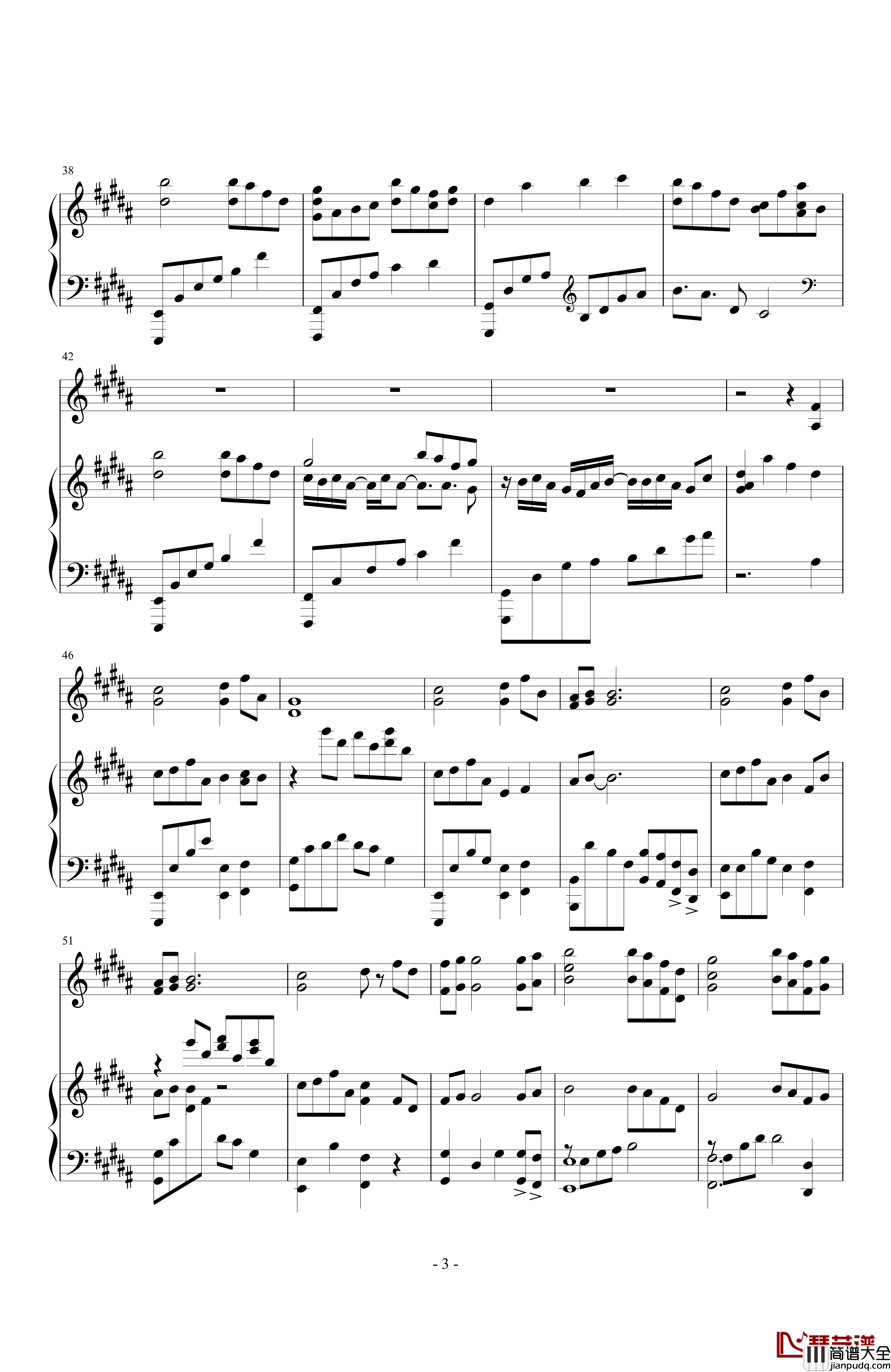 夜は優しく舞い降りて___凋叶棕钢琴谱_东方_东方project