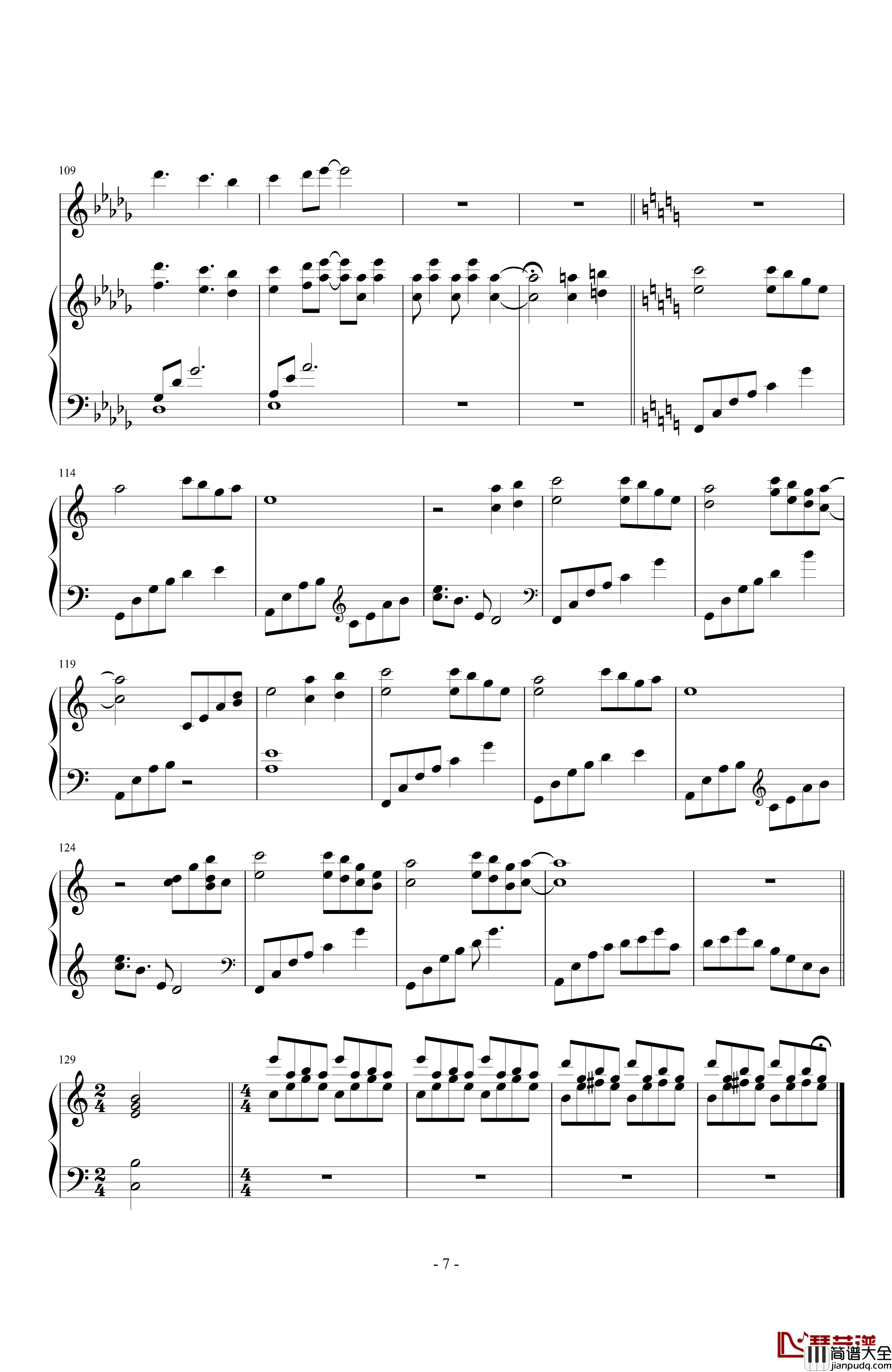 夜は優しく舞い降りて___凋叶棕钢琴谱_东方_东方project