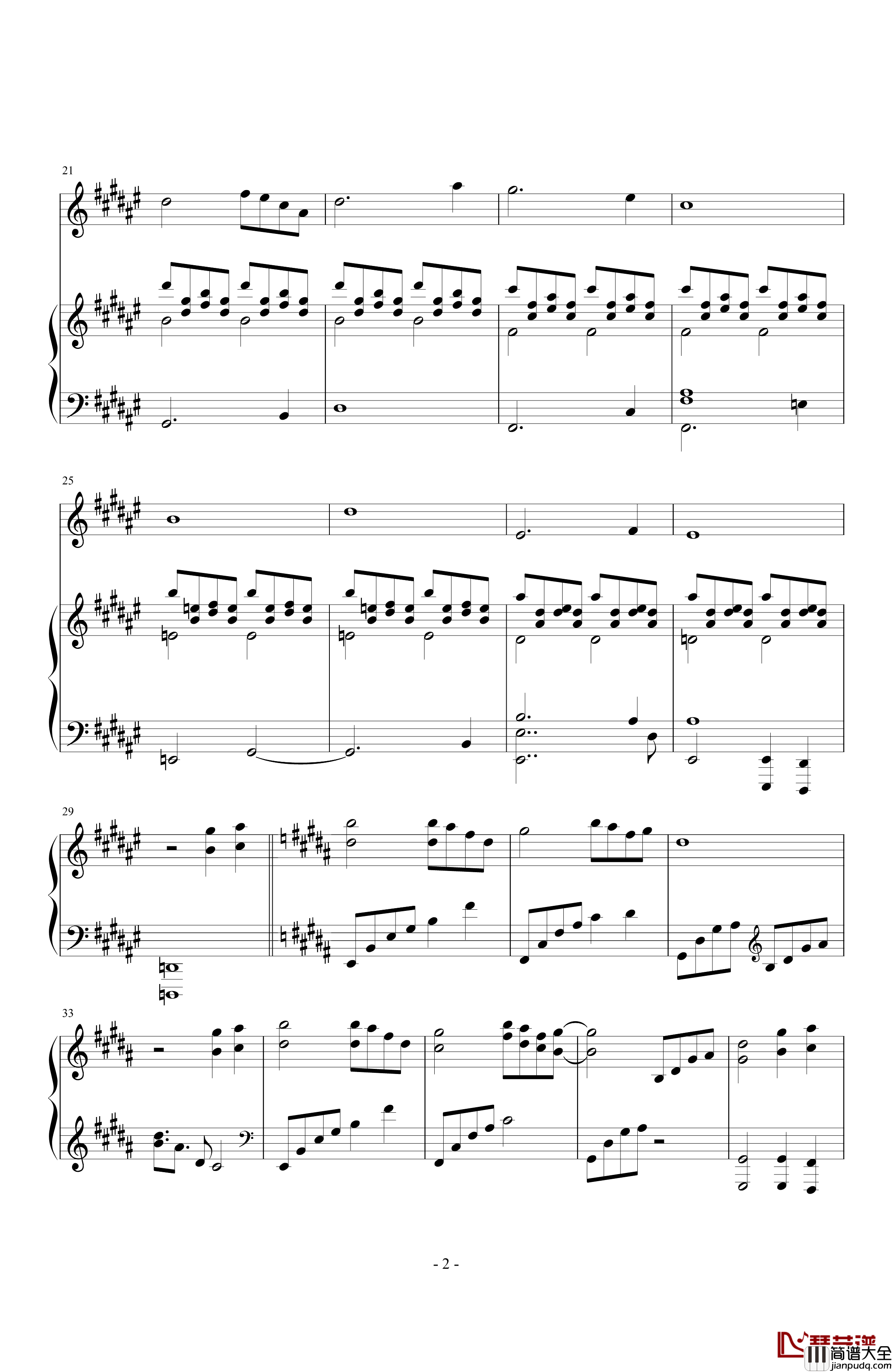 夜は優しく舞い降りて___凋叶棕钢琴谱_东方_东方project