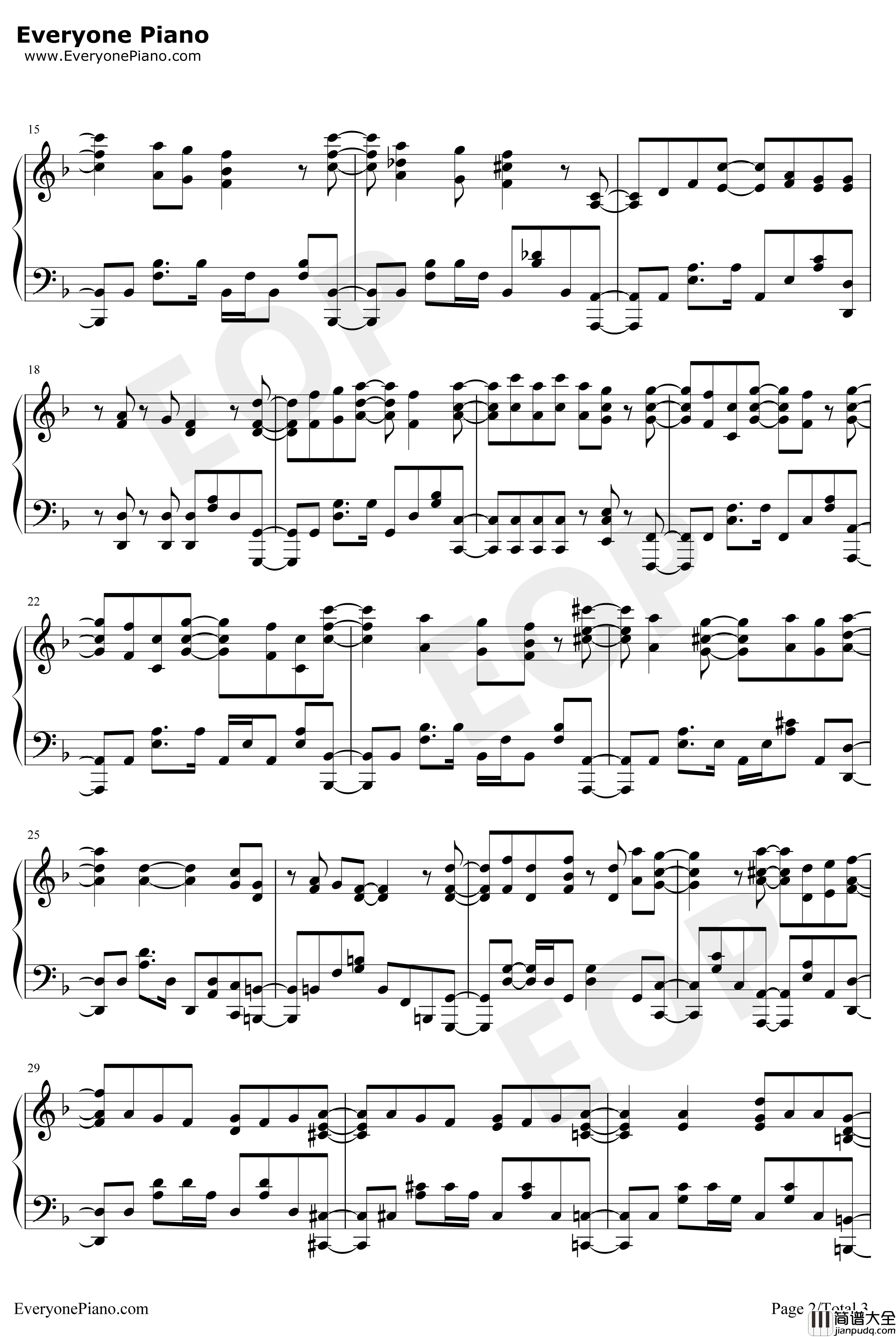 コトノハノオモイ钢琴谱_井上苑子_川柳少女OP