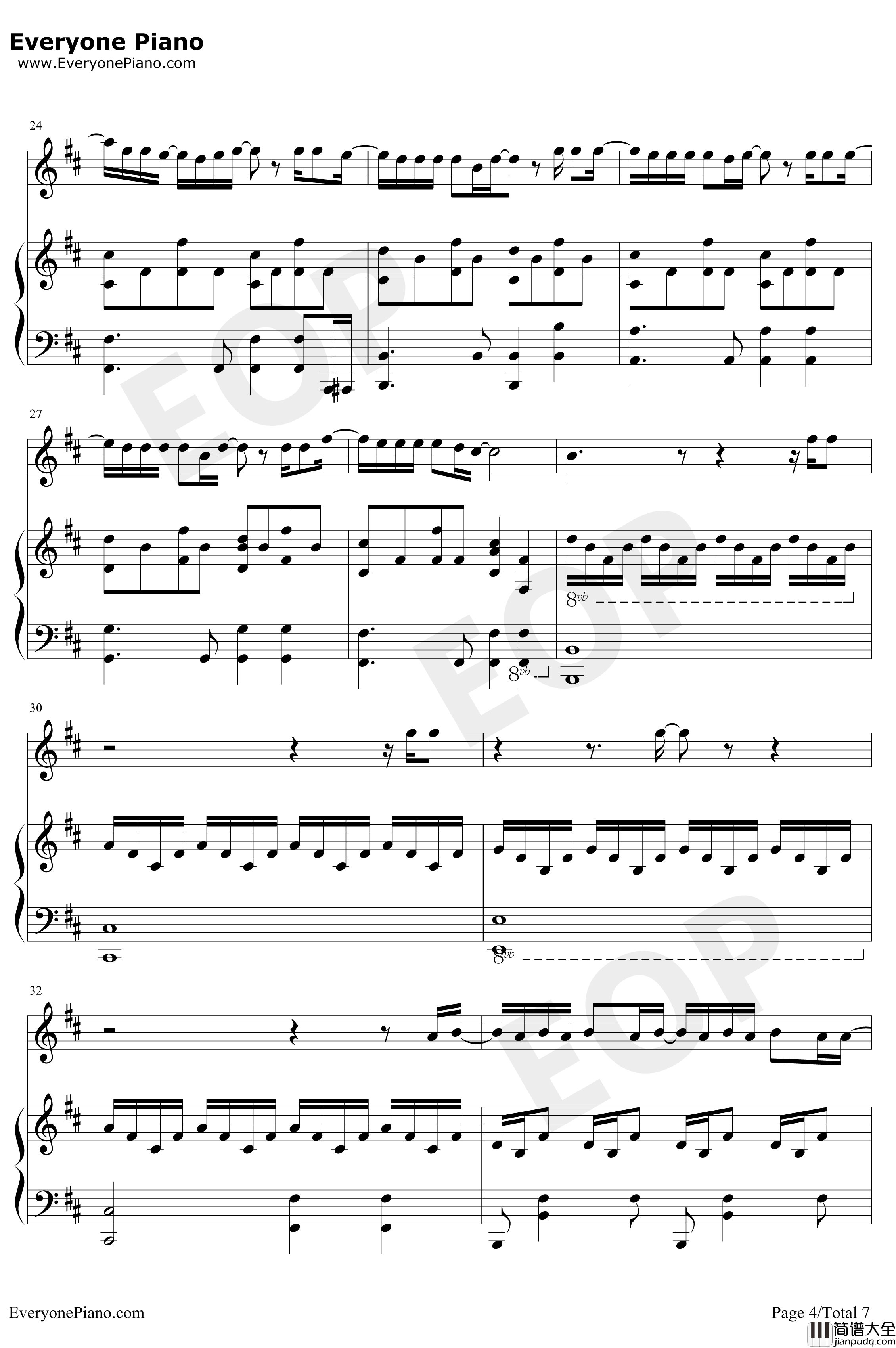 怎么说我不爱你钢琴谱___萧敬腾