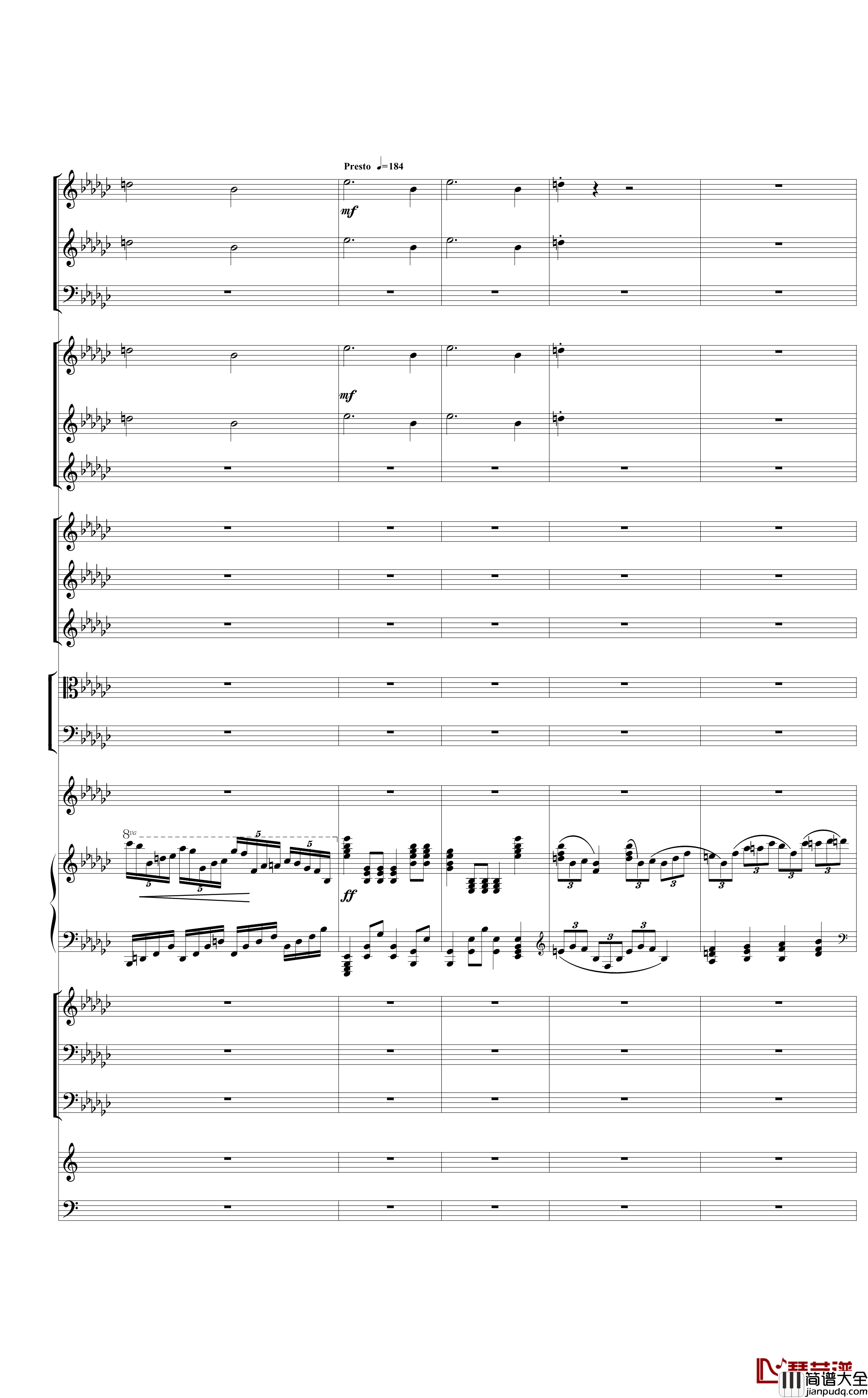 Piano_Concerto_No.3_in_E_Flat_minor,I钢琴谱_热情而辉煌