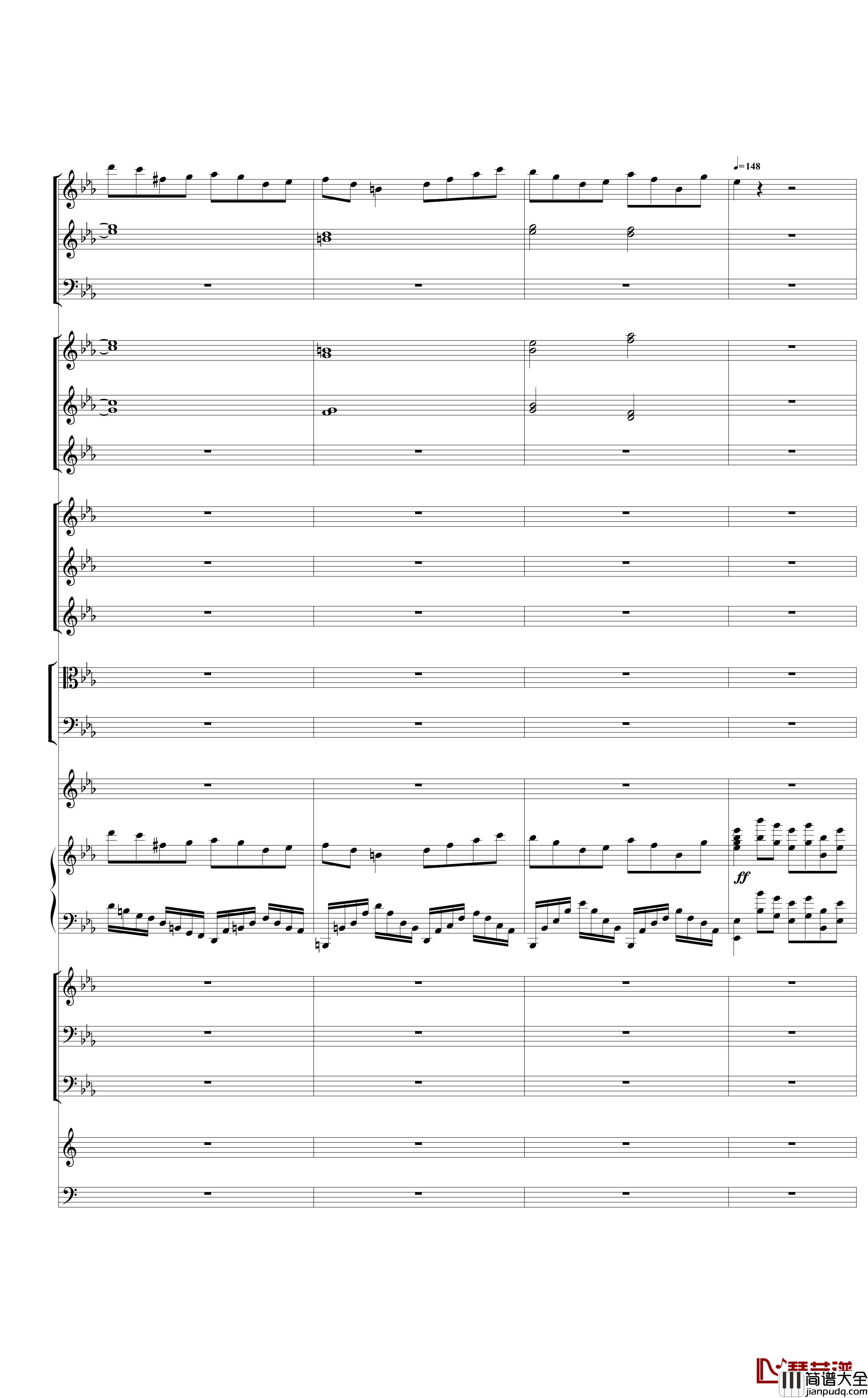 Piano_Concerto_No.3_in_E_Flat_minor,I钢琴谱_热情而辉煌