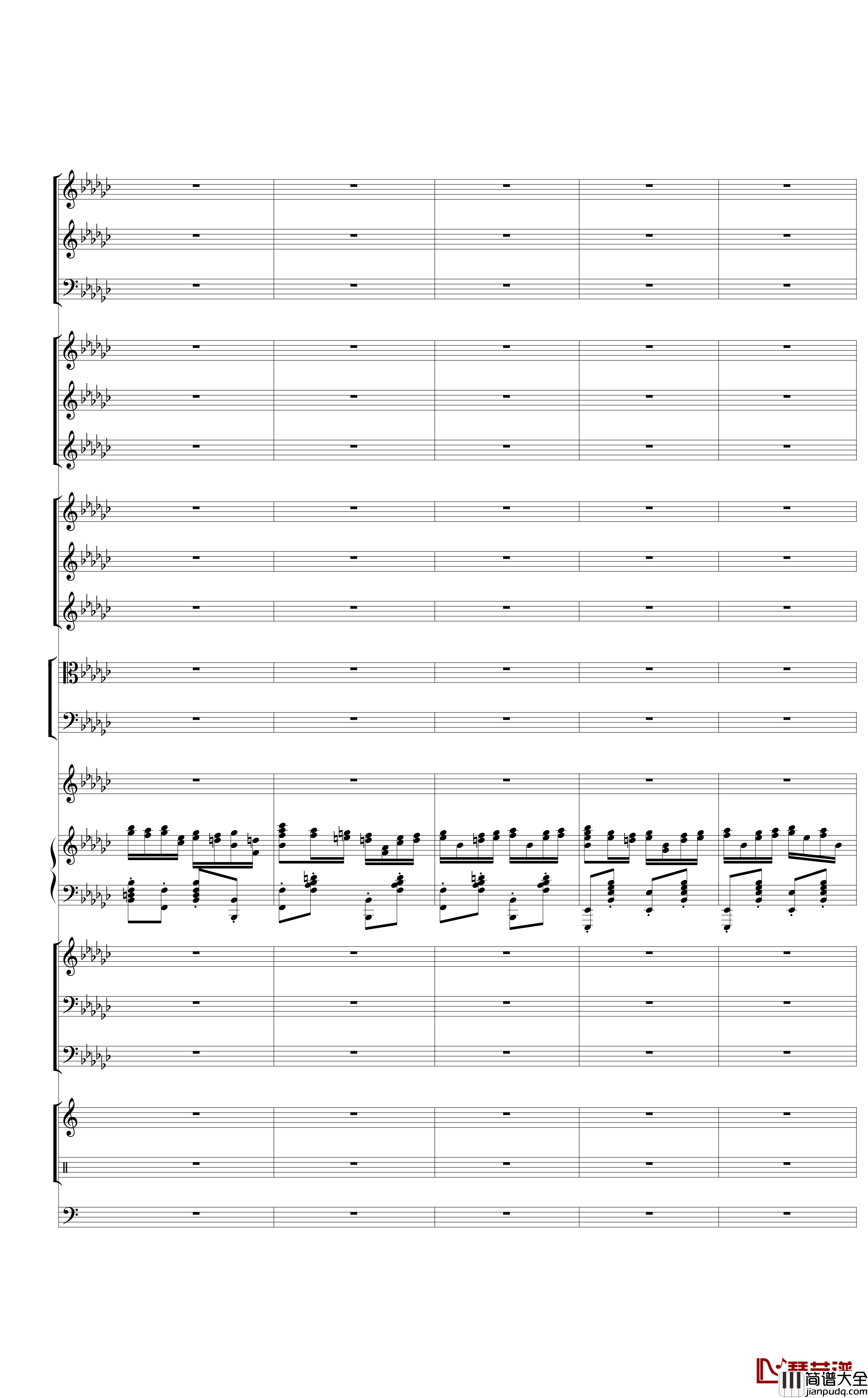 Piano_Concerto_No.3_in_E_Flat_minor,I钢琴谱_热情而辉煌