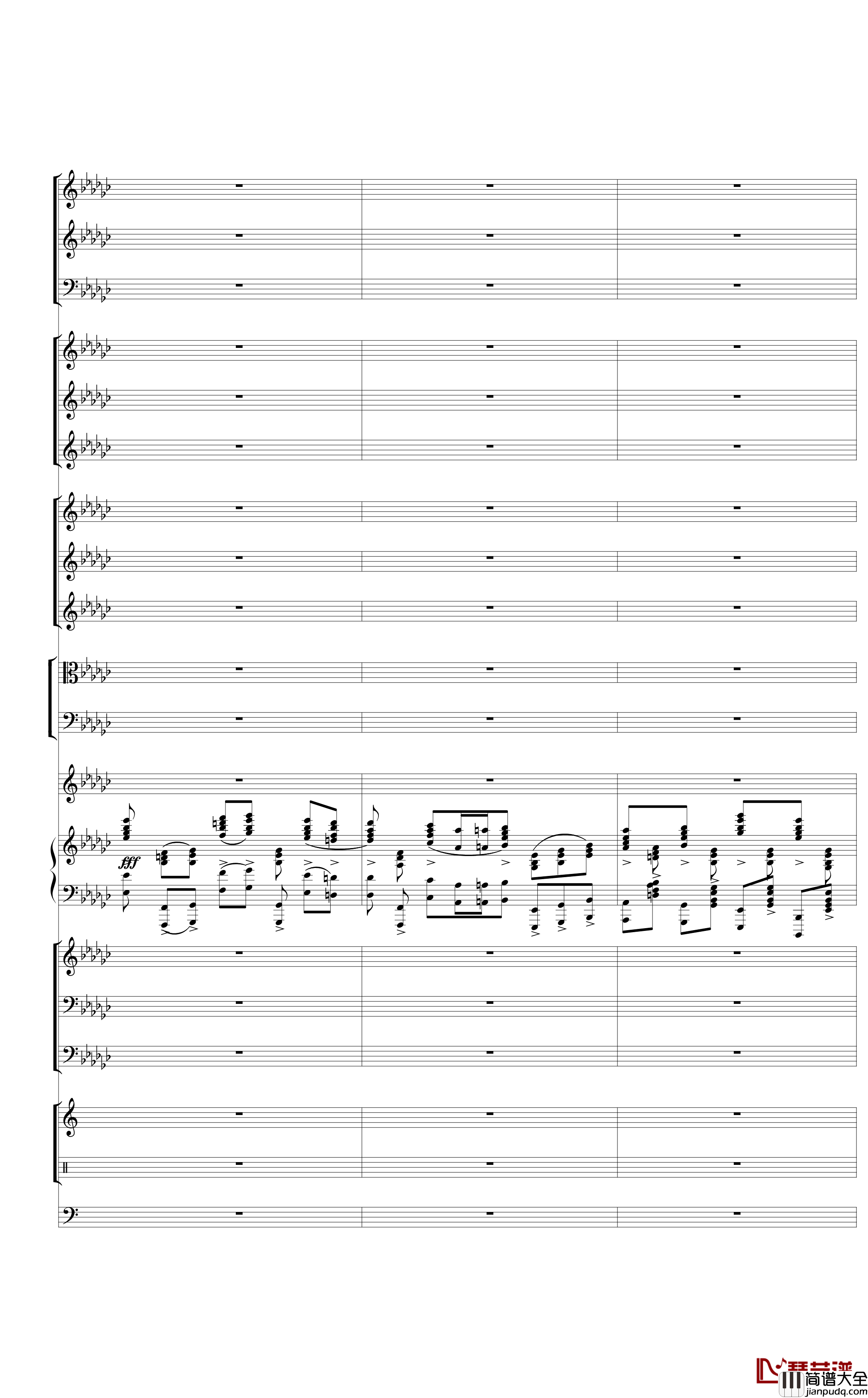 Piano_Concerto_No.3_in_E_Flat_minor,I钢琴谱_热情而辉煌