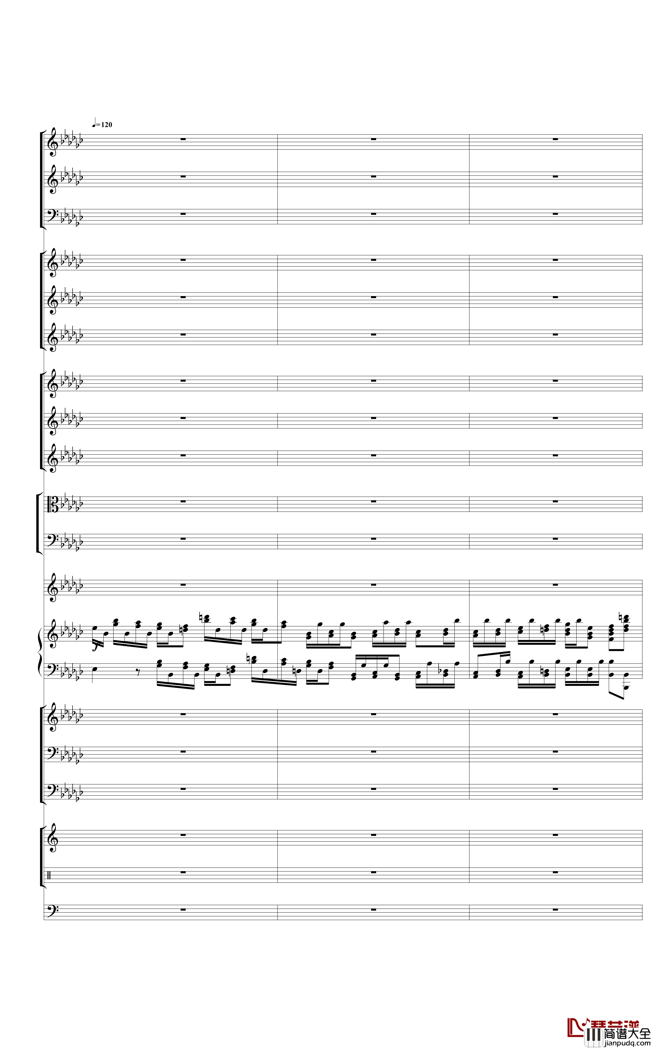 Piano_Concerto_No.3_in_E_Flat_minor,I钢琴谱_热情而辉煌