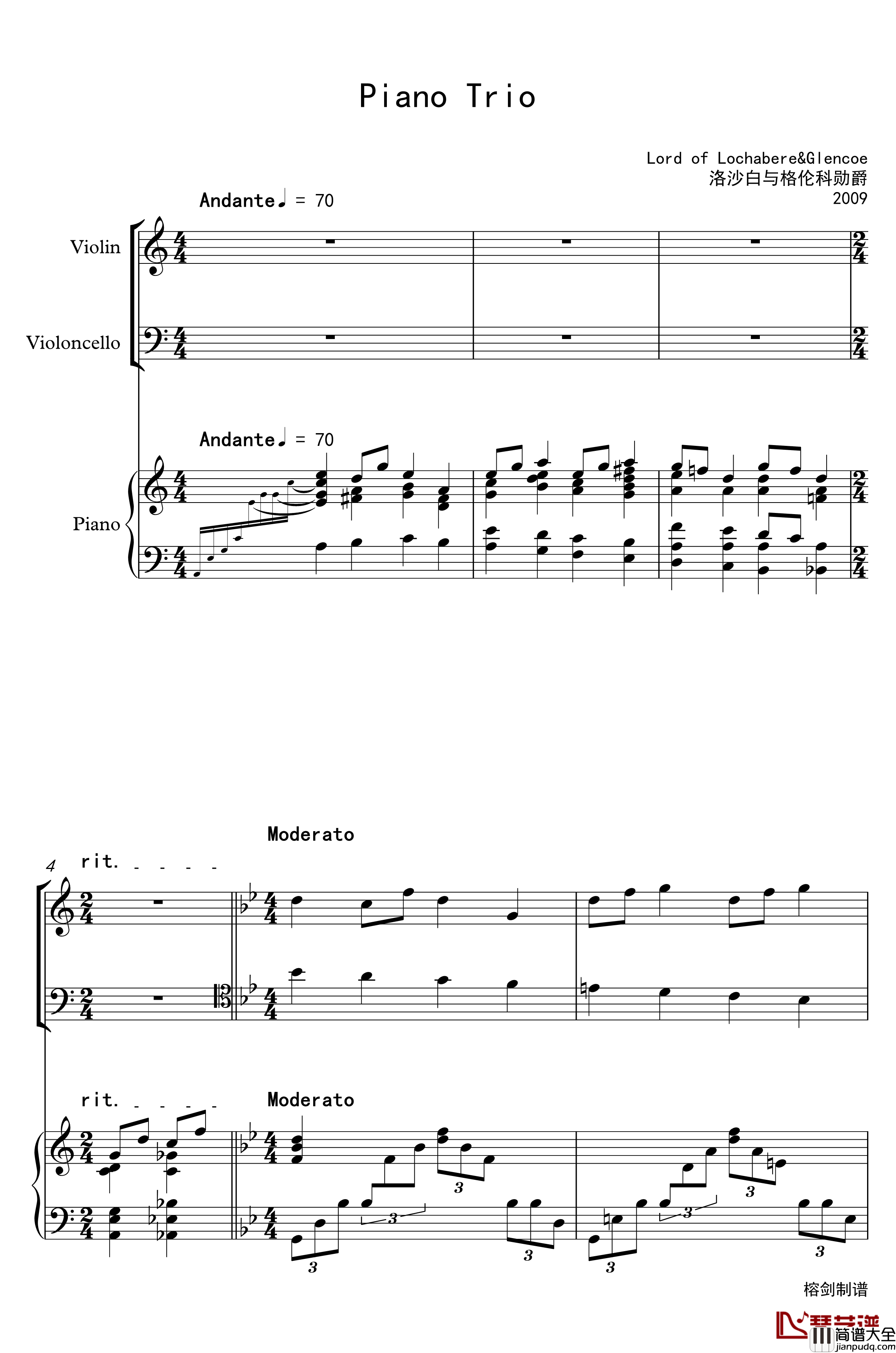piano_trio钢琴谱_lbg