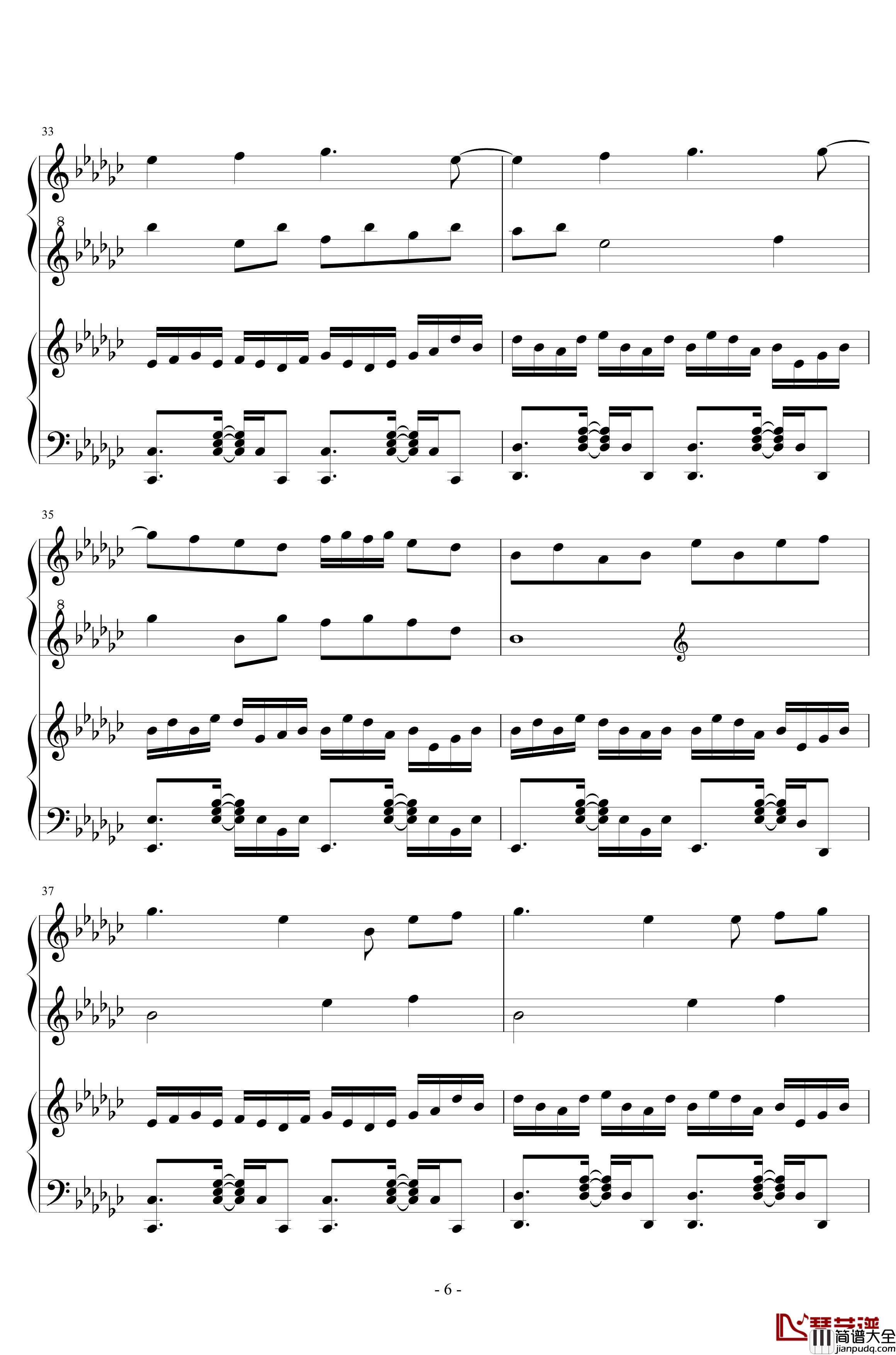 Bad_apple!!×东方角色组曲钢琴谱_Piano.ver_东方project